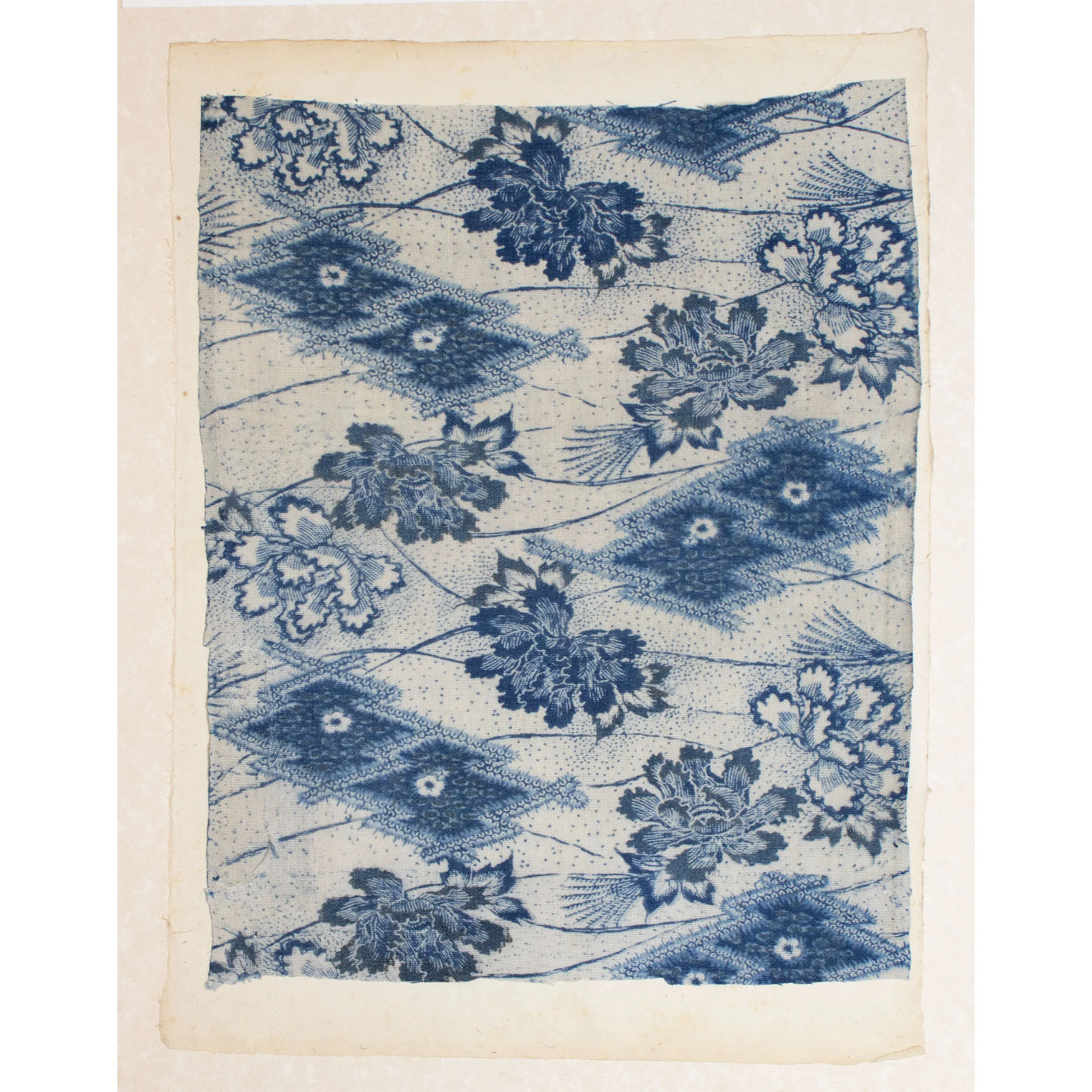 Katazome Fragment with Shibori Peony Motif - Image 2