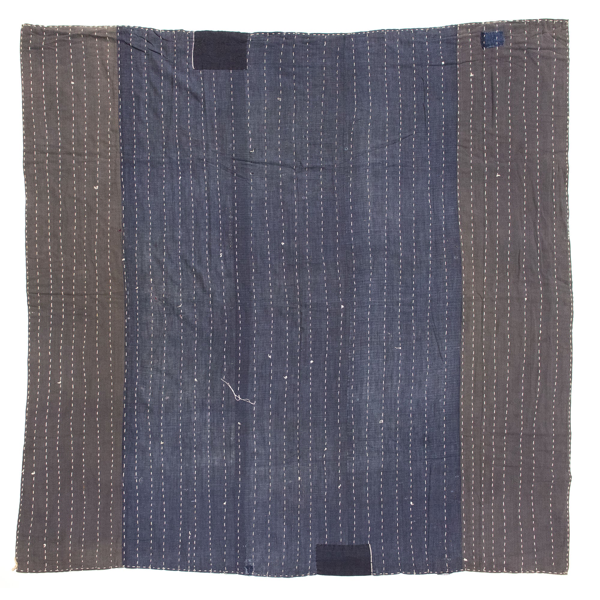 Katazome & Sashiko Multilayer Blanket | Japanese Stencil Resisted Indigo Dyed Cotton - Image 4