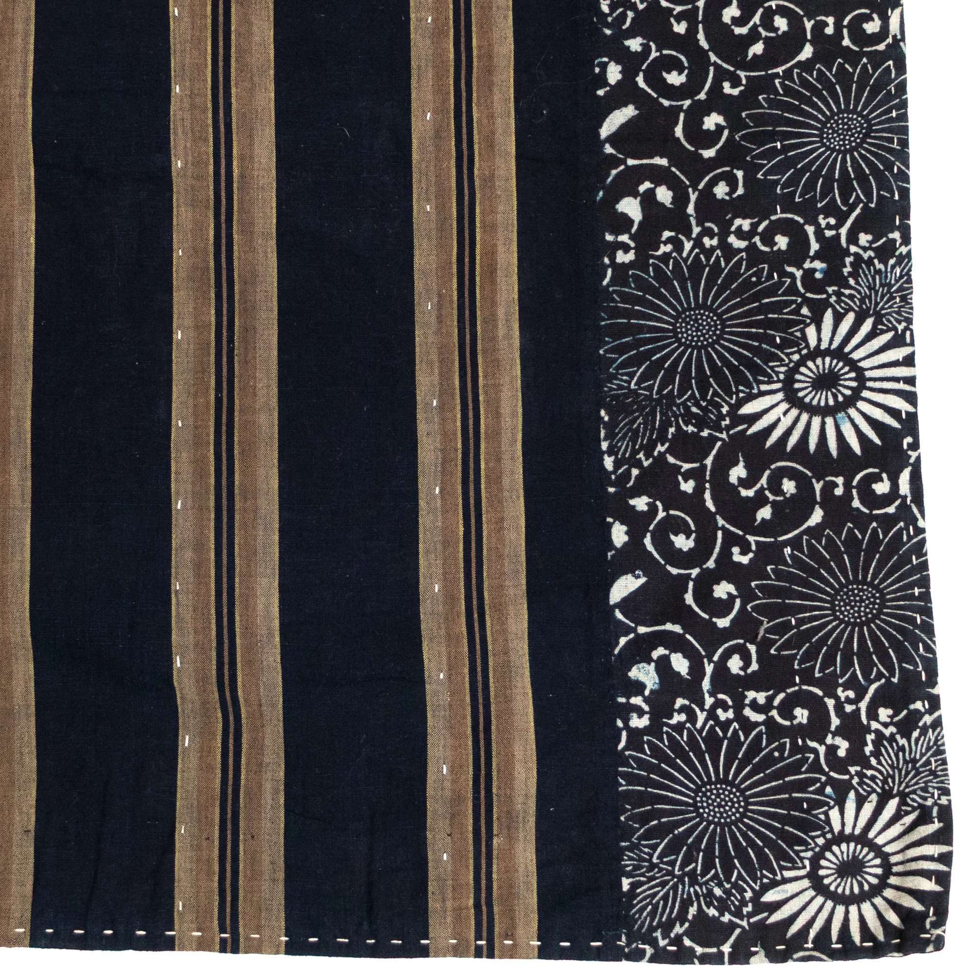 Katazome & Shima Blanket | Japanese Stencil Resisted Indigo Dyed Cotton - Image 3