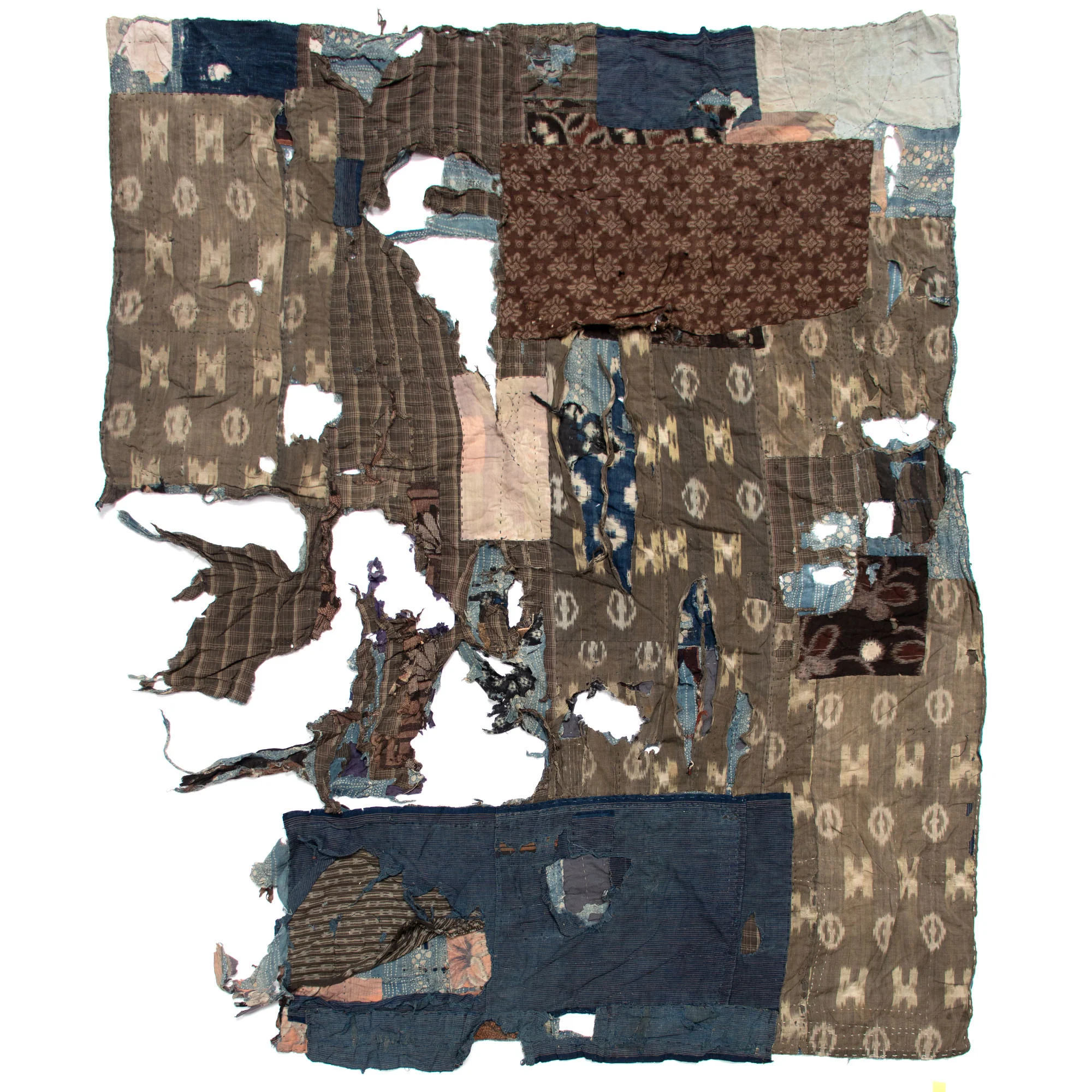 Katazome & Shima Boro Blanket | Japanese Stencil Resisted Indigo Dyed Cotton - Image 10