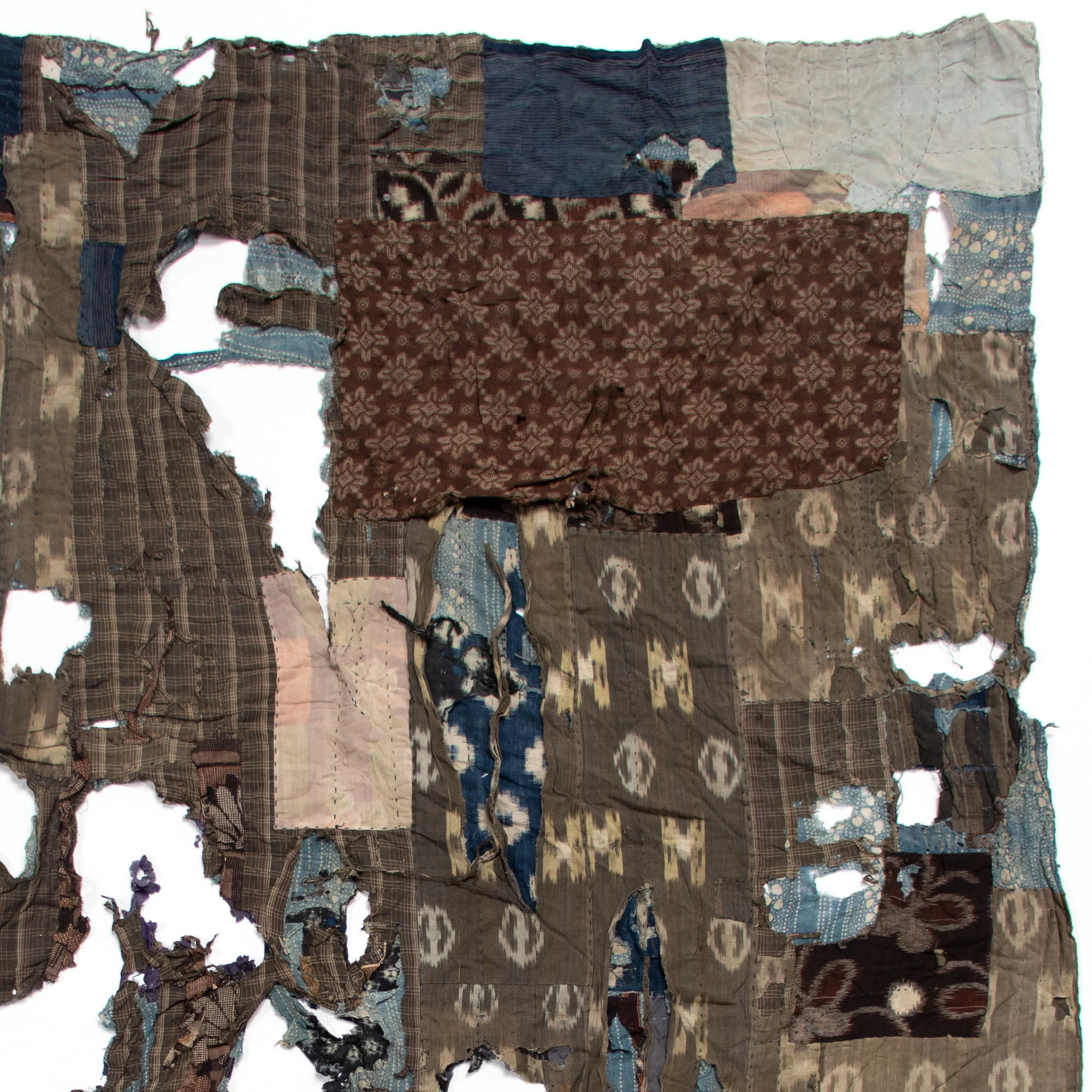 Katazome & Shima Boro Blanket | Japanese Stencil Resisted Indigo Dyed Cotton - Image 6