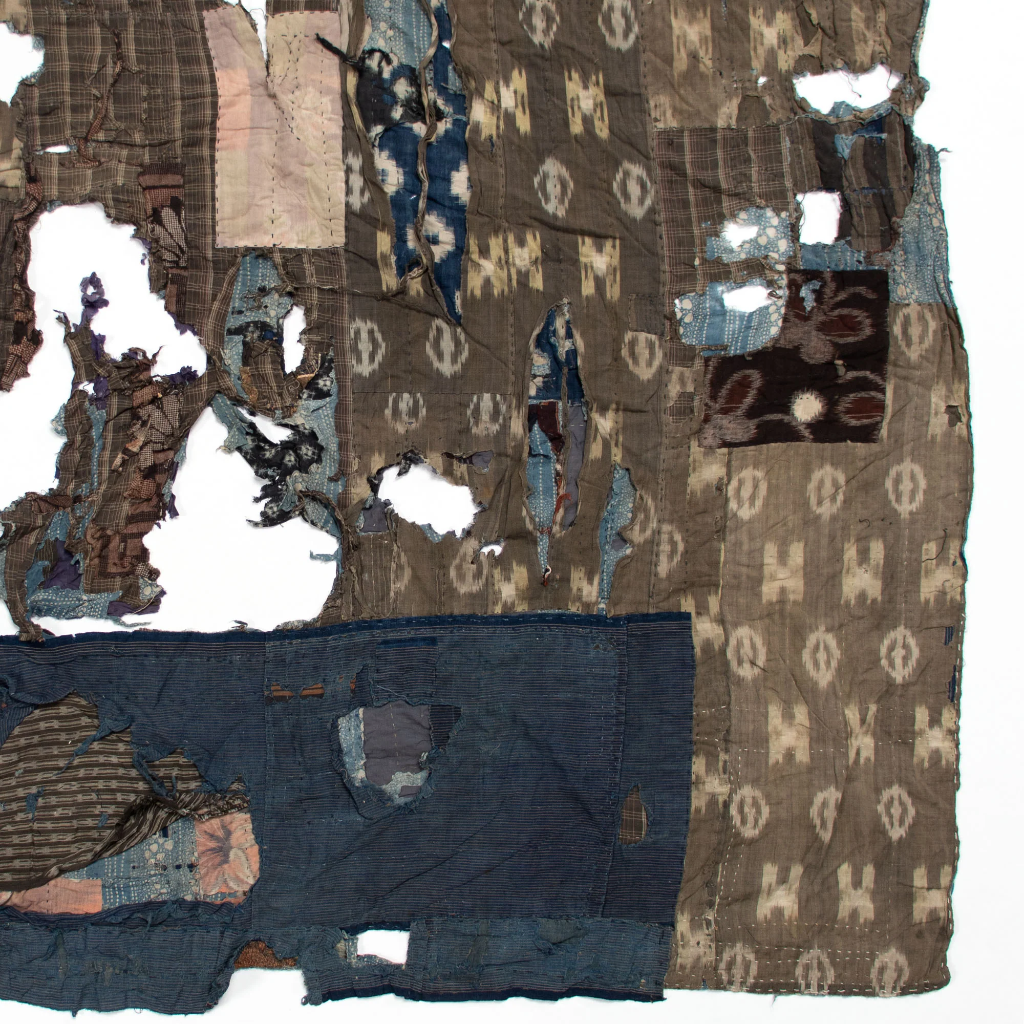 Katazome & Shima Boro Blanket | Japanese Stencil Resisted Indigo Dyed Cotton - Image 9