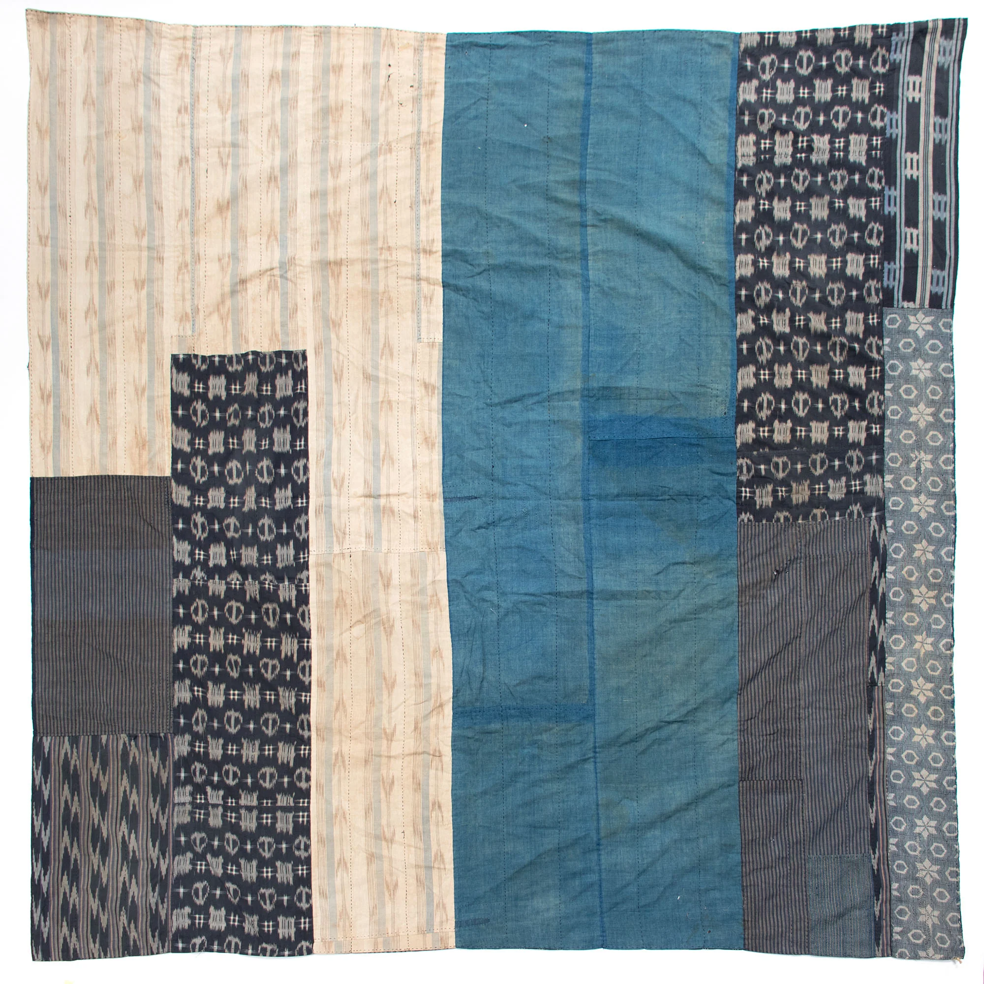 Katazome & Shima Blanket | Japanese Stencil Resisted Indigo Dyed Cotton - Image 2