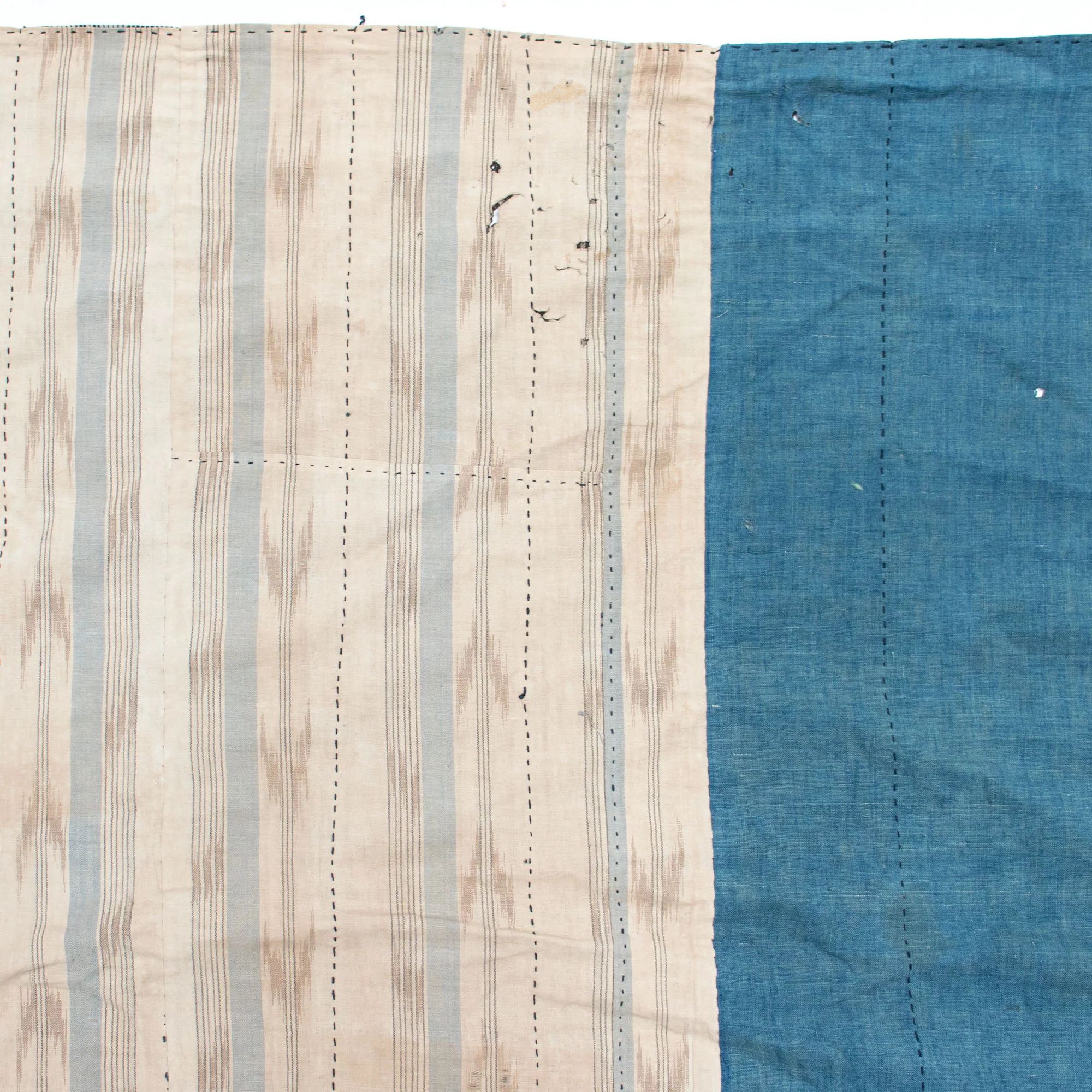 Katazome & Shima Blanket | Japanese Stencil Resisted Indigo Dyed Cotton - Image 4