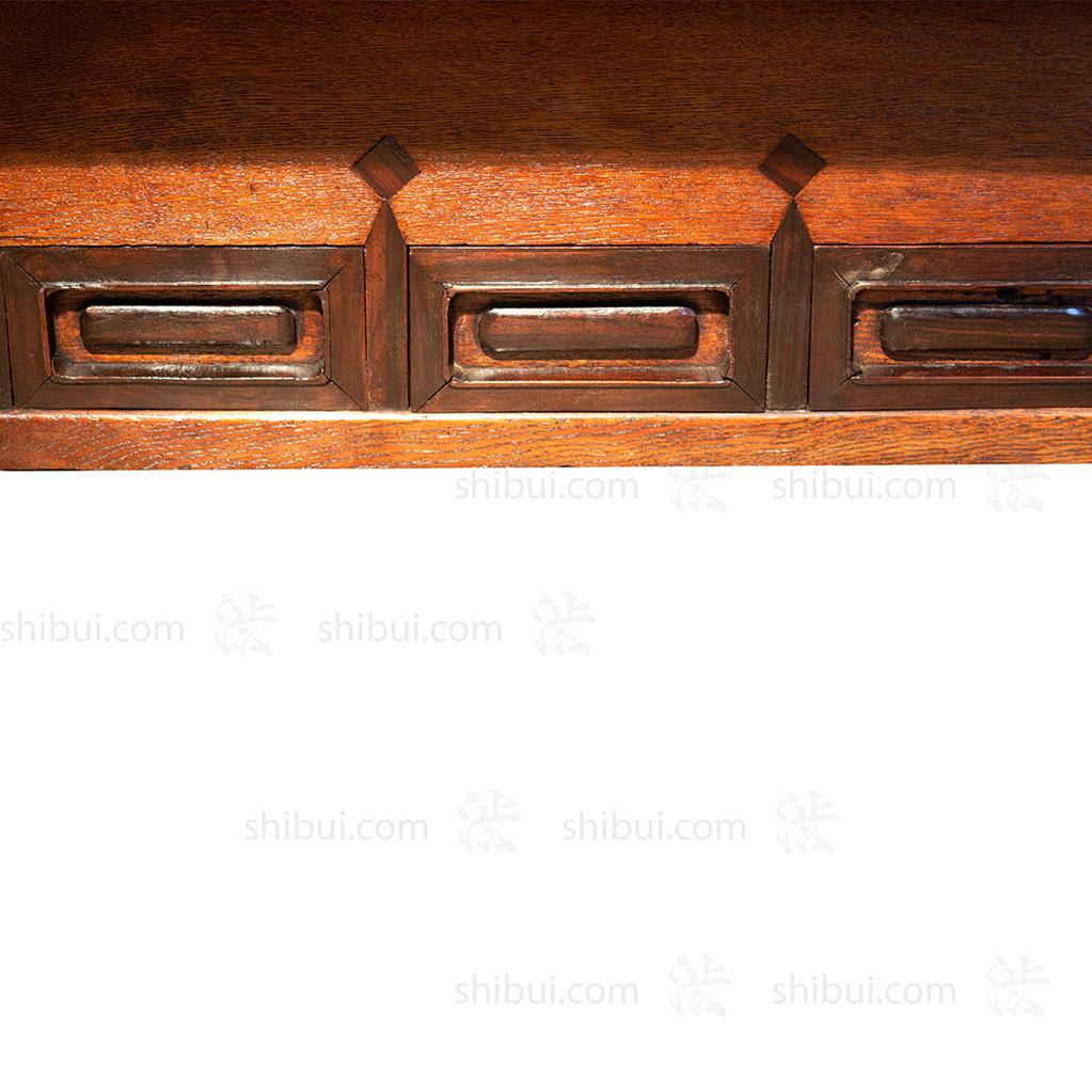 Keyaki Naga Hibachi Kansai Japanese Antique Brazier Coffee Table - Image 4