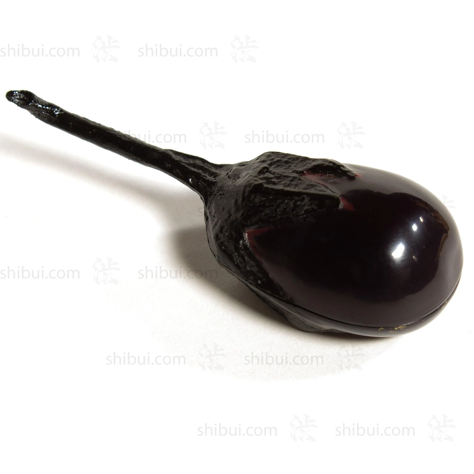 Lacquered Eggplant Kogo  | Japanese Incense Storage Container - Image 3