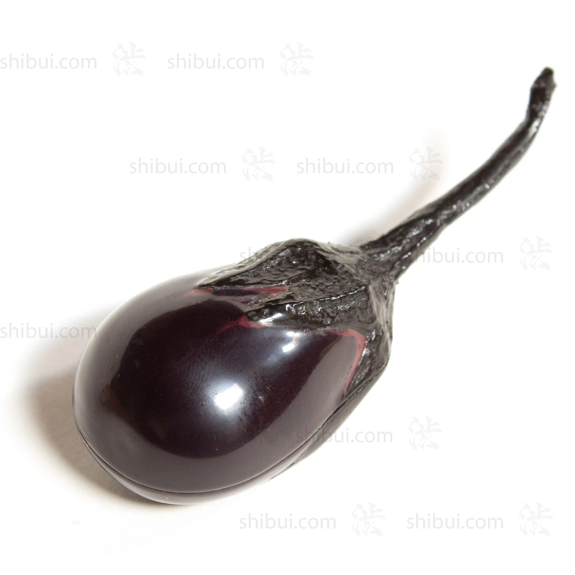 Lacquered Eggplant Kogo  | Japanese Incense Storage Container - Image 4
