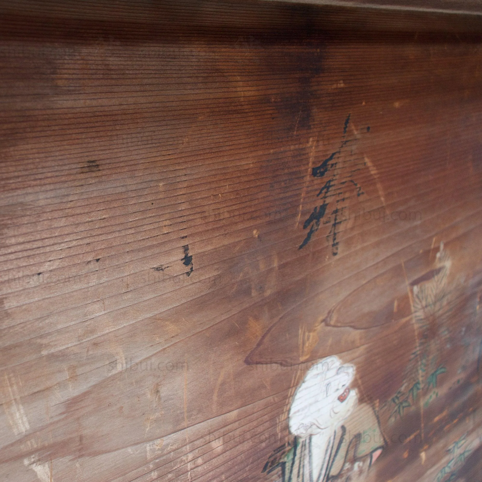Very Large Japanese Antique Hand-painted Tenjin Ema - Image 8