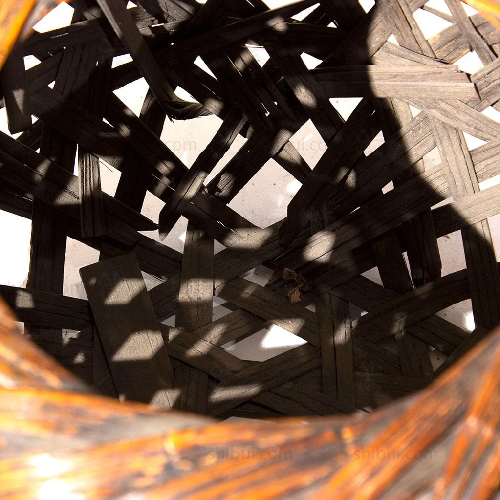 Large Antique Japanese Bamboo Ikebana Flower Basket - Image 6