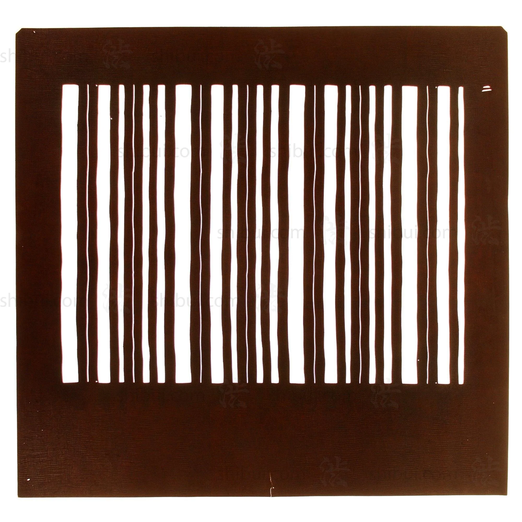 Set of 3 Line Motif Katagami | Japanese Lacquered Paper Stencil - Image 3