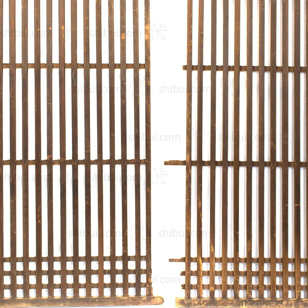 Pair of Machiya Exterior Panels | Japanese Cedar Architectural Panel | Screen - Image 12