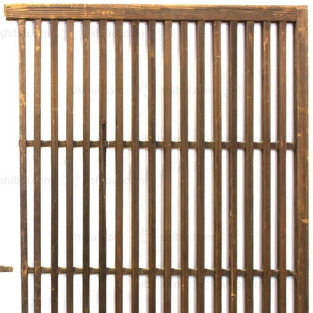 Pair of Machiya Exterior Panels | Japanese Cedar Architectural Panel | Screen - Image 5