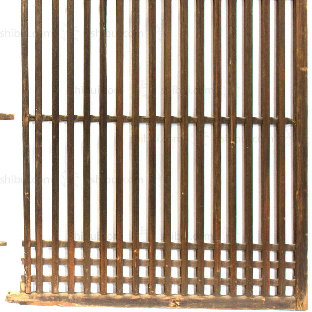Pair of Machiya Exterior Panels | Japanese Cedar Architectural Panel | Screen - Image 6
