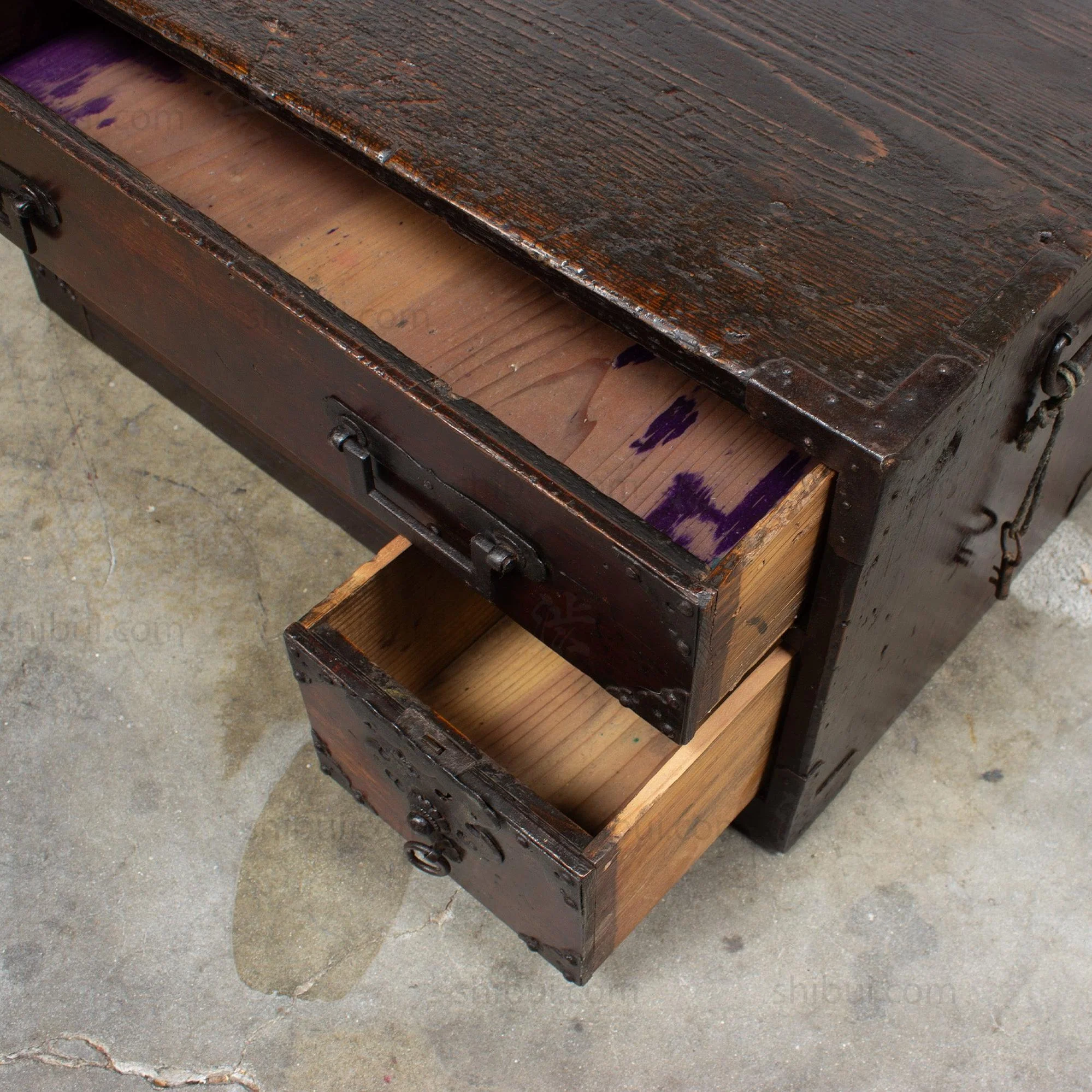 Maebako | Antique Japanese Sea Captians Desk - Image 5