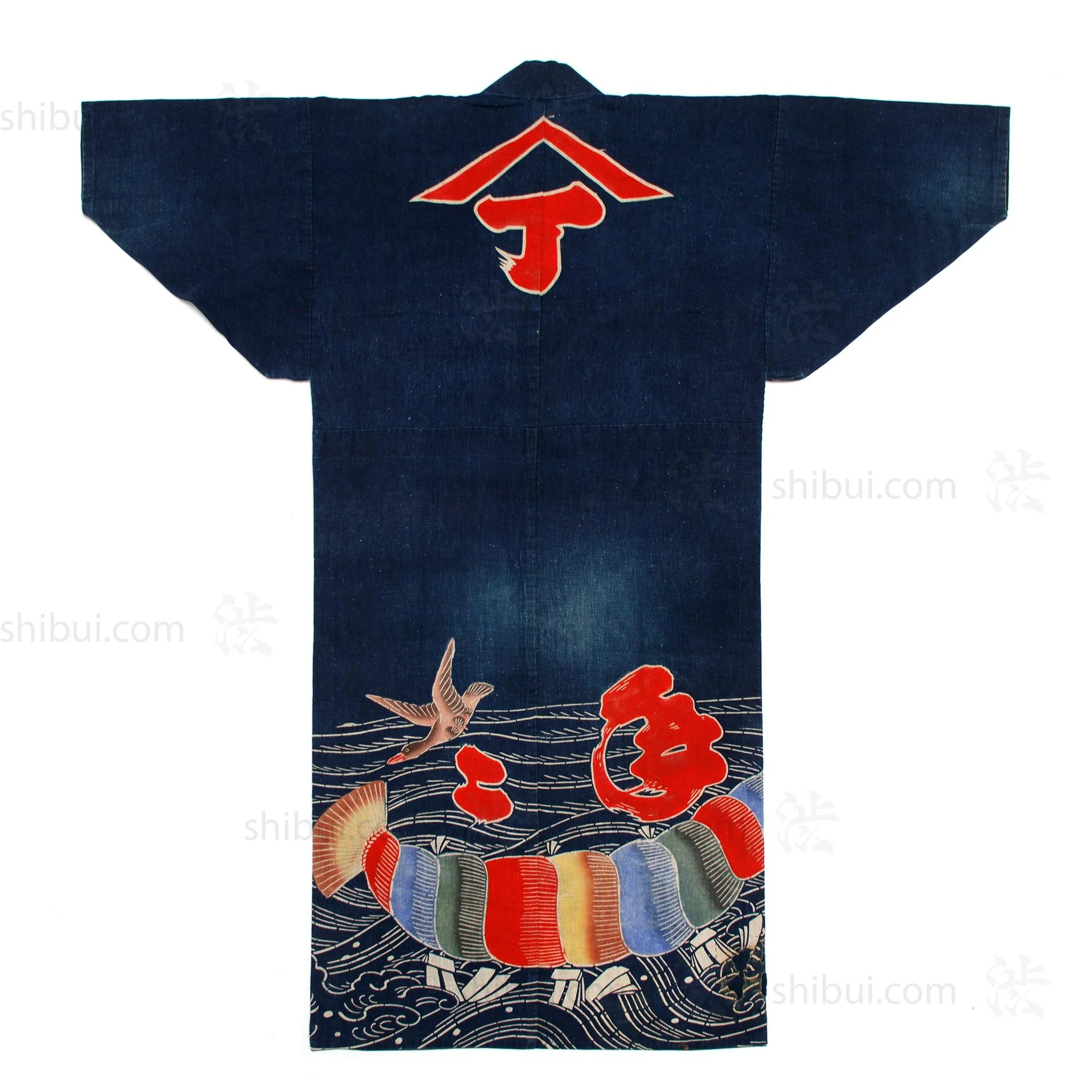 Maiwai Festival Coat for Fisherman with Maritime Motif Japanese Art - Image 3