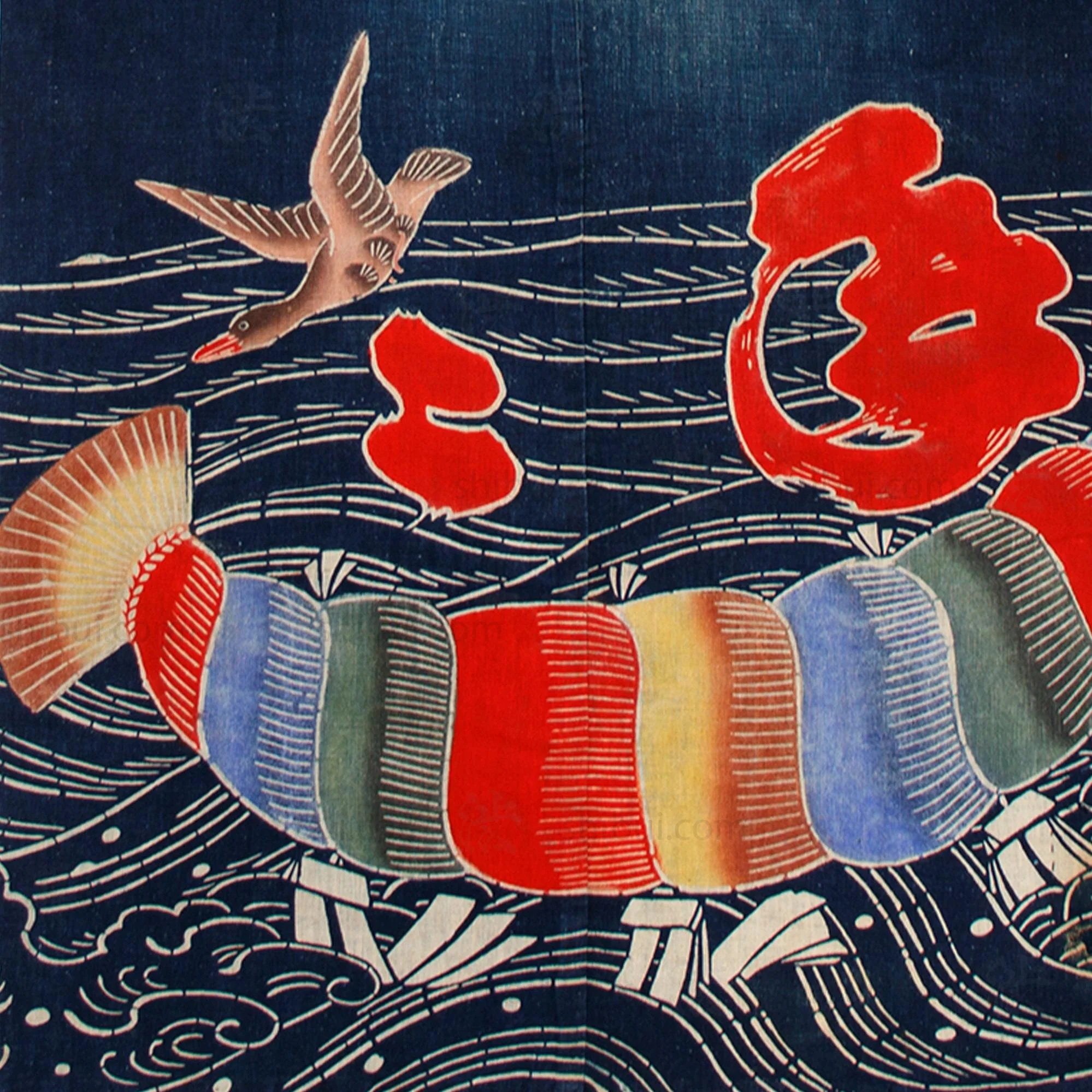 Maiwai Festival Coat for Fisherman with Maritime Motif Japanese Art - Image 4