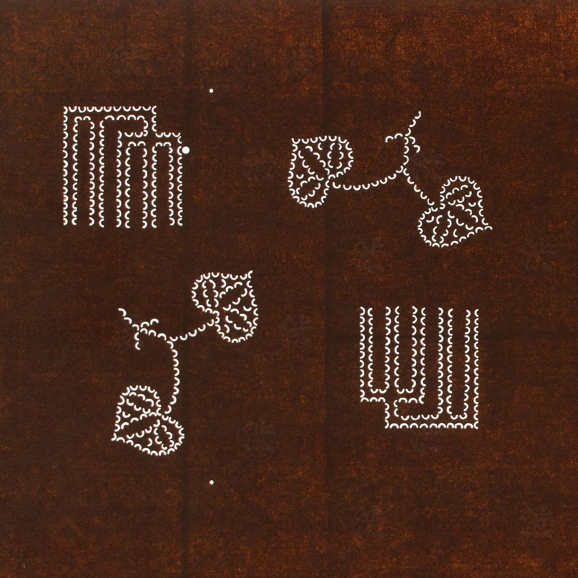 Meiji Genji Incense Katagami | Japanese Lacquered Paper Stencil - Image 2