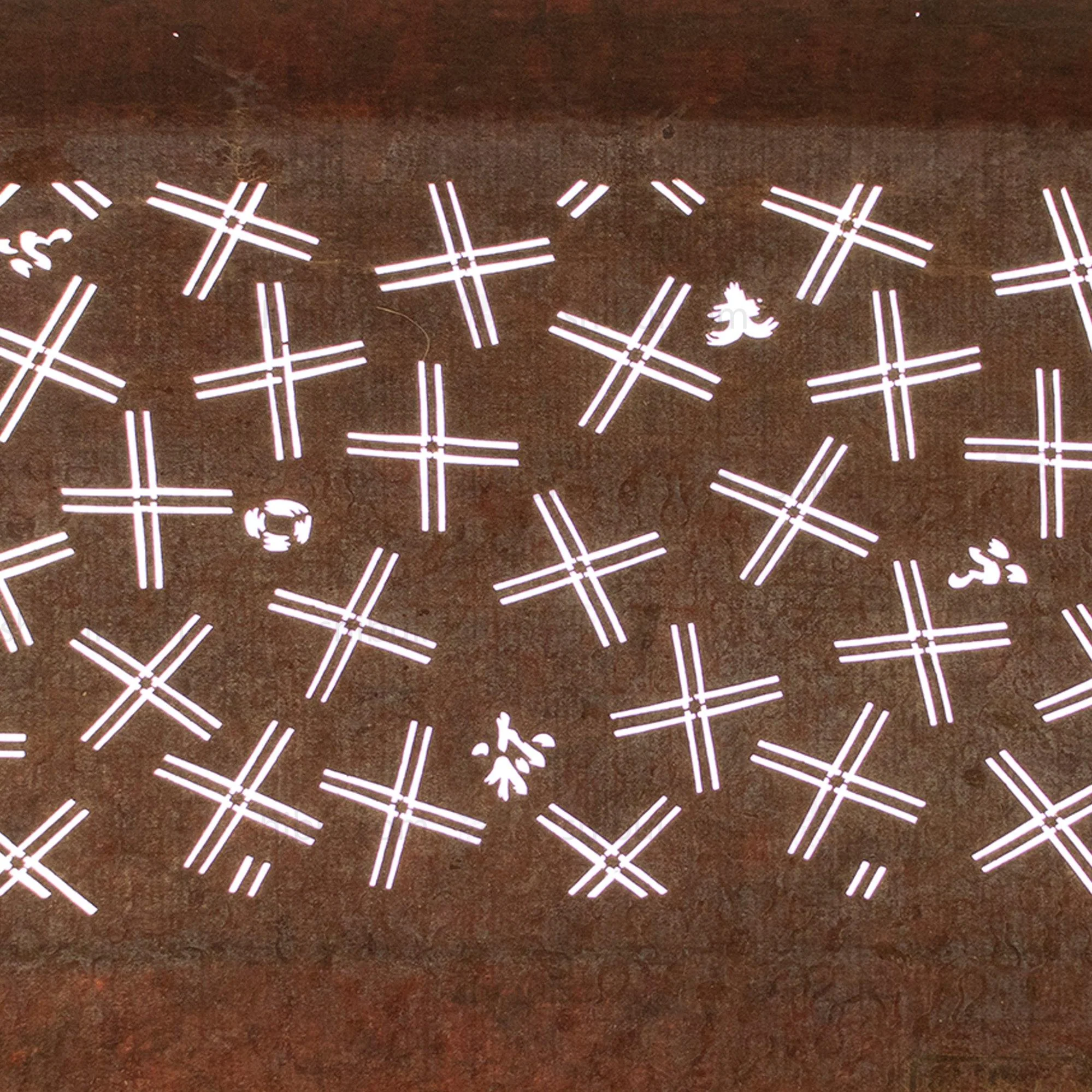 Meiji Hatch Katagami | Japanese Lacquered Paper Stencil - Image 2