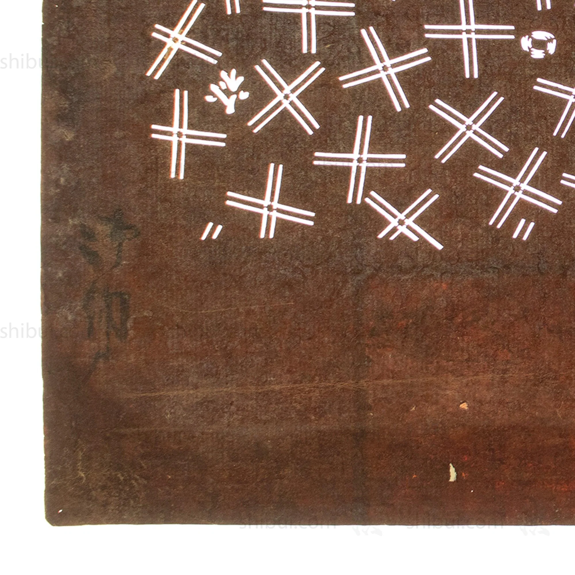 Meiji Hatch Katagami | Japanese Lacquered Paper Stencil - Image 4