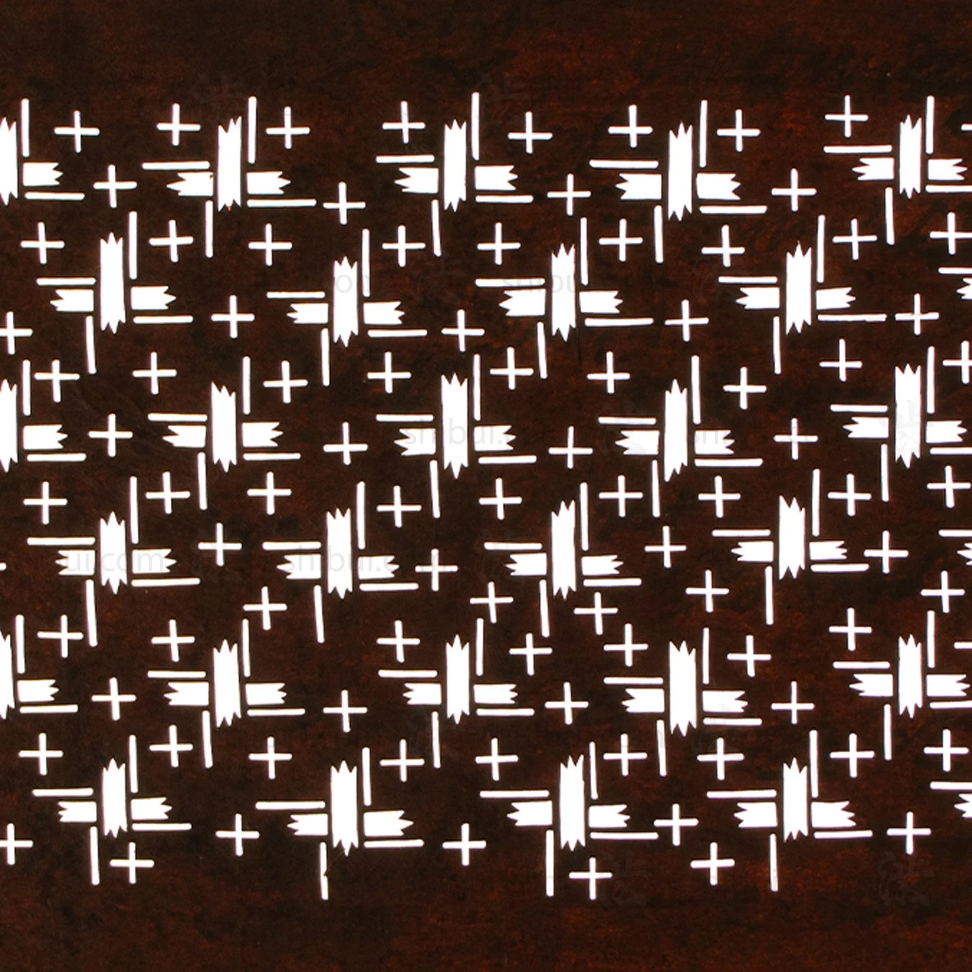 Meiji Kasuri Katagami | Japanese Lacquered Paper Stencil - Image 2
