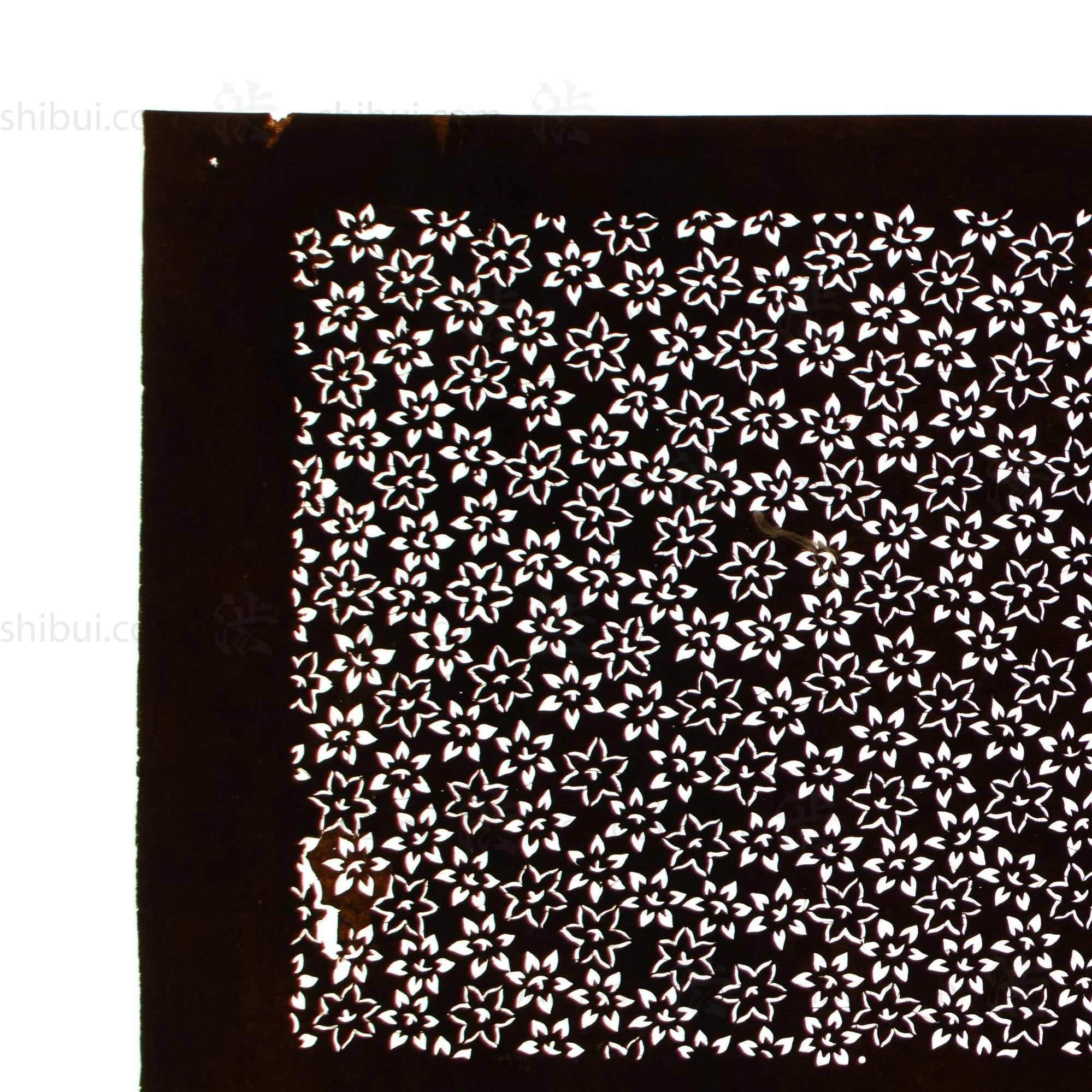 Meiji Floral Katagami | Japanese Lacquered Paper Stencil - Image 3