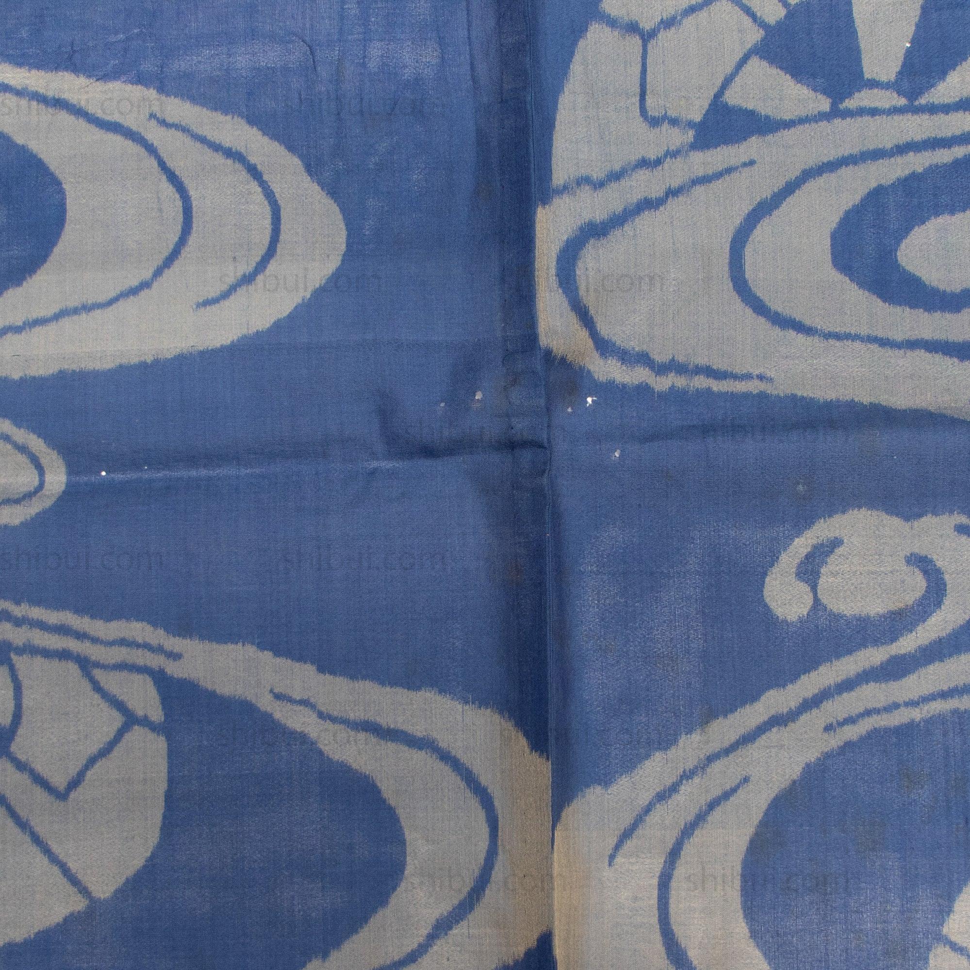Meisen Kimono with Water and Wagon Wheel Motif - Image 8