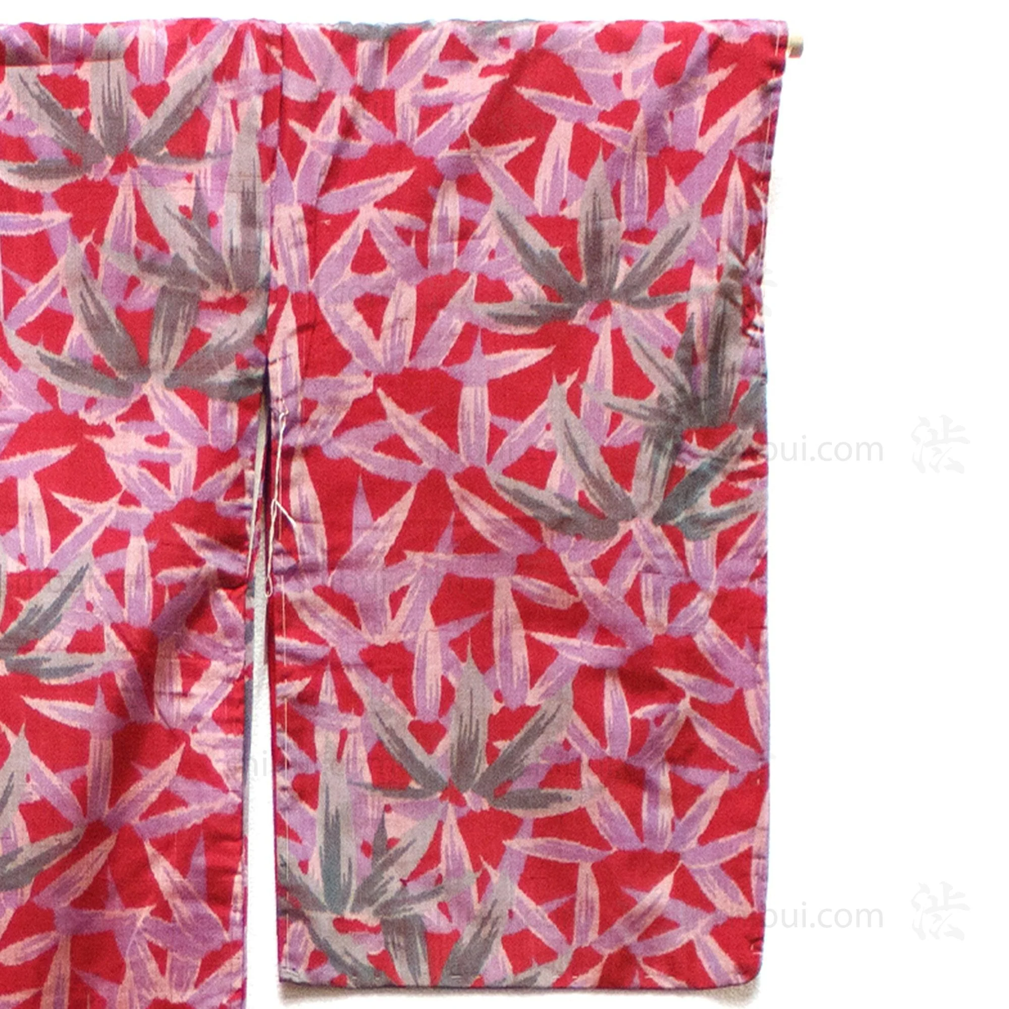 Meisen Silk Kimono with Bamboo Motif