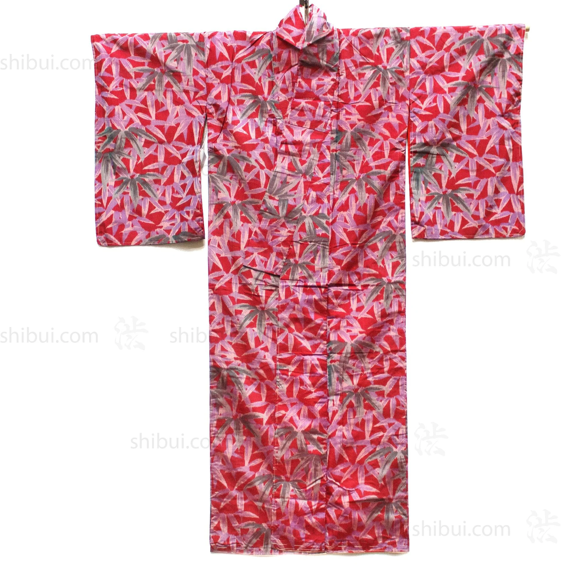 Meisen Silk Kimono with Bamboo Motif - Image 4