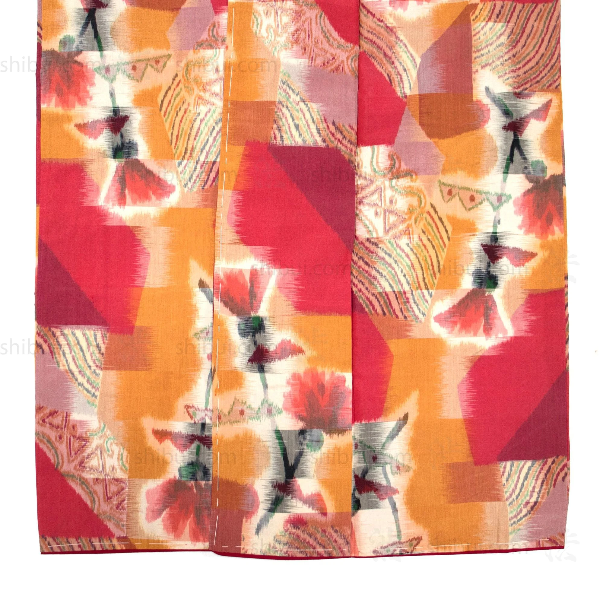 Meisen Silk Kimono with Poppy - Image 2