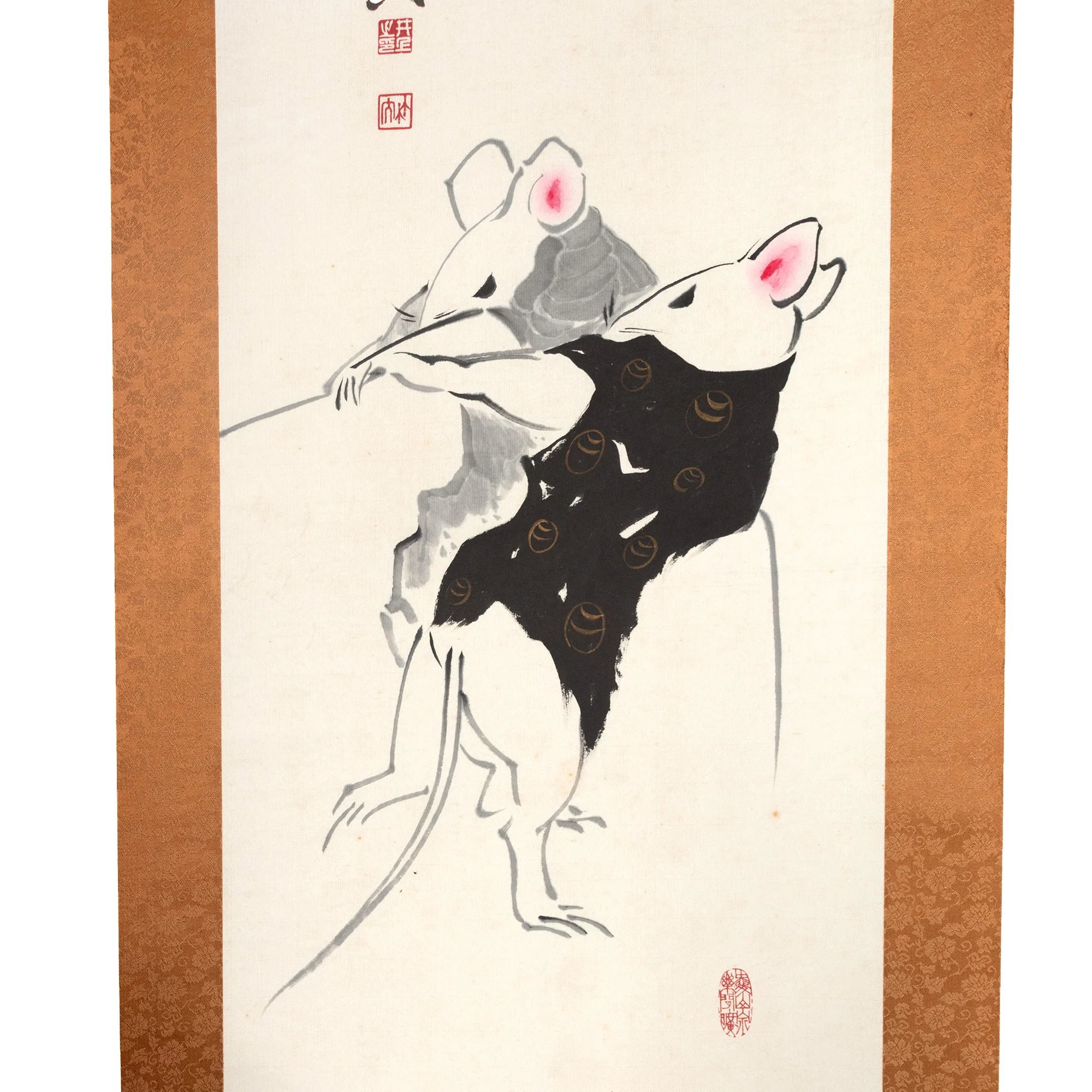 Mice Pulling Together Scroll | Kinoene Fukuju - Image 3