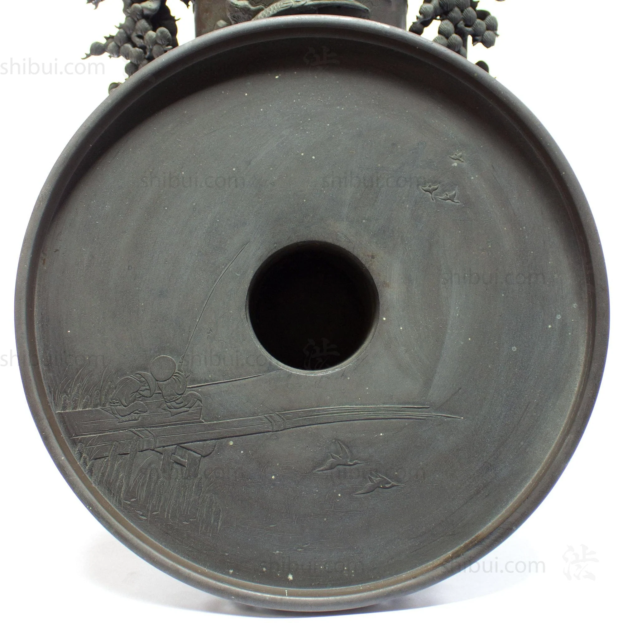 Multi-Part Japanese Bronze Ornate Temple Usubata Vase - Image 10
