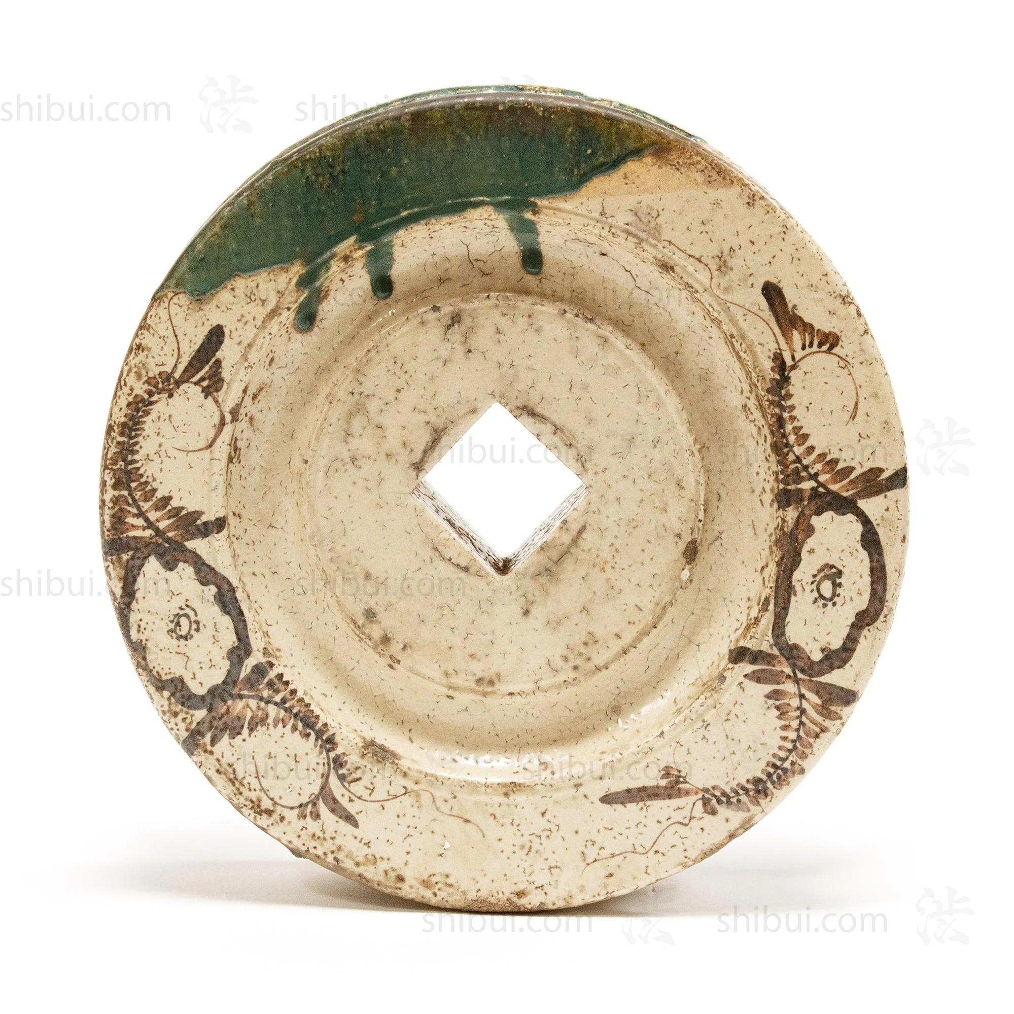 Large Oribe Ceramic Well Pulley - Image 11