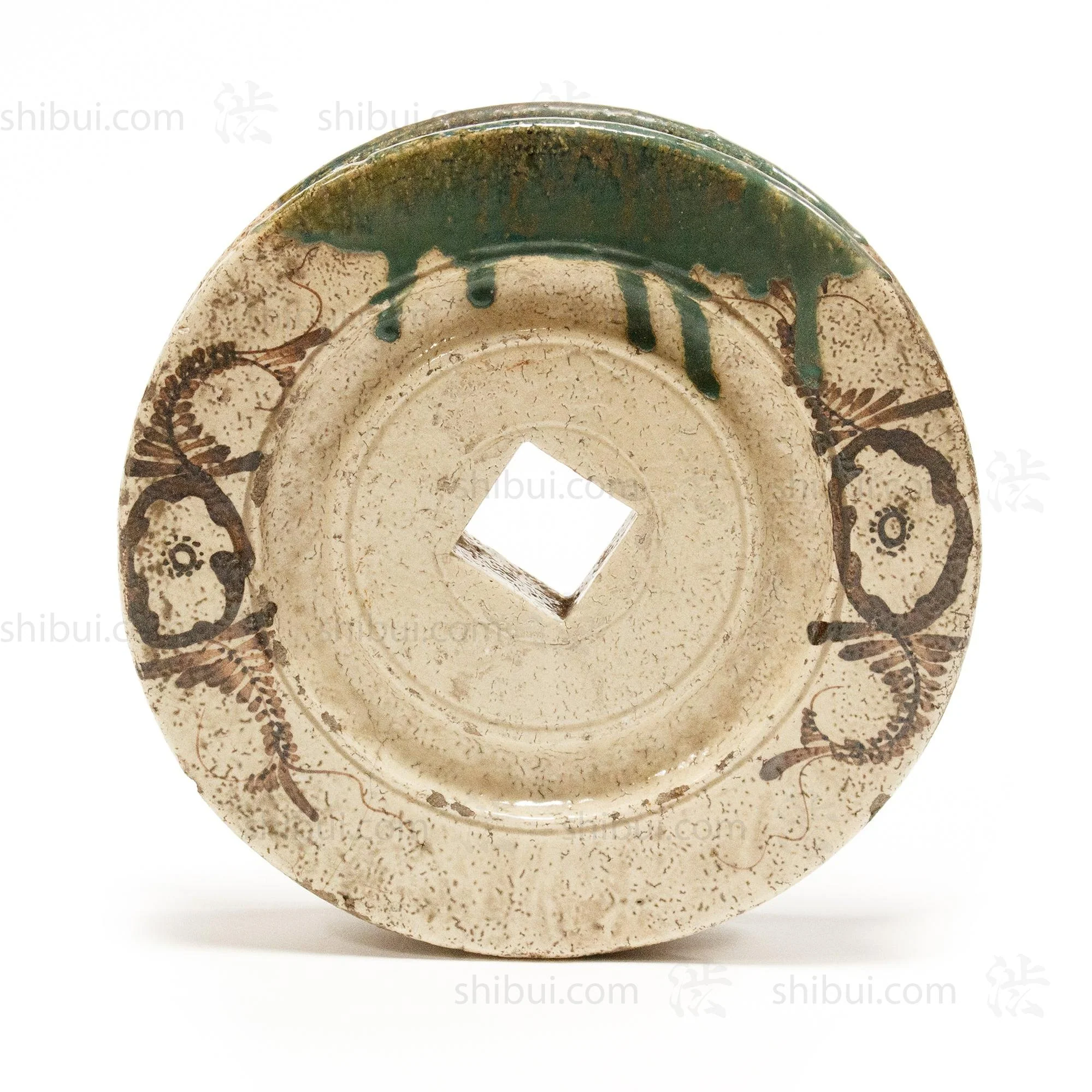 Large Oribe Ceramic Well Pulley - Image 3