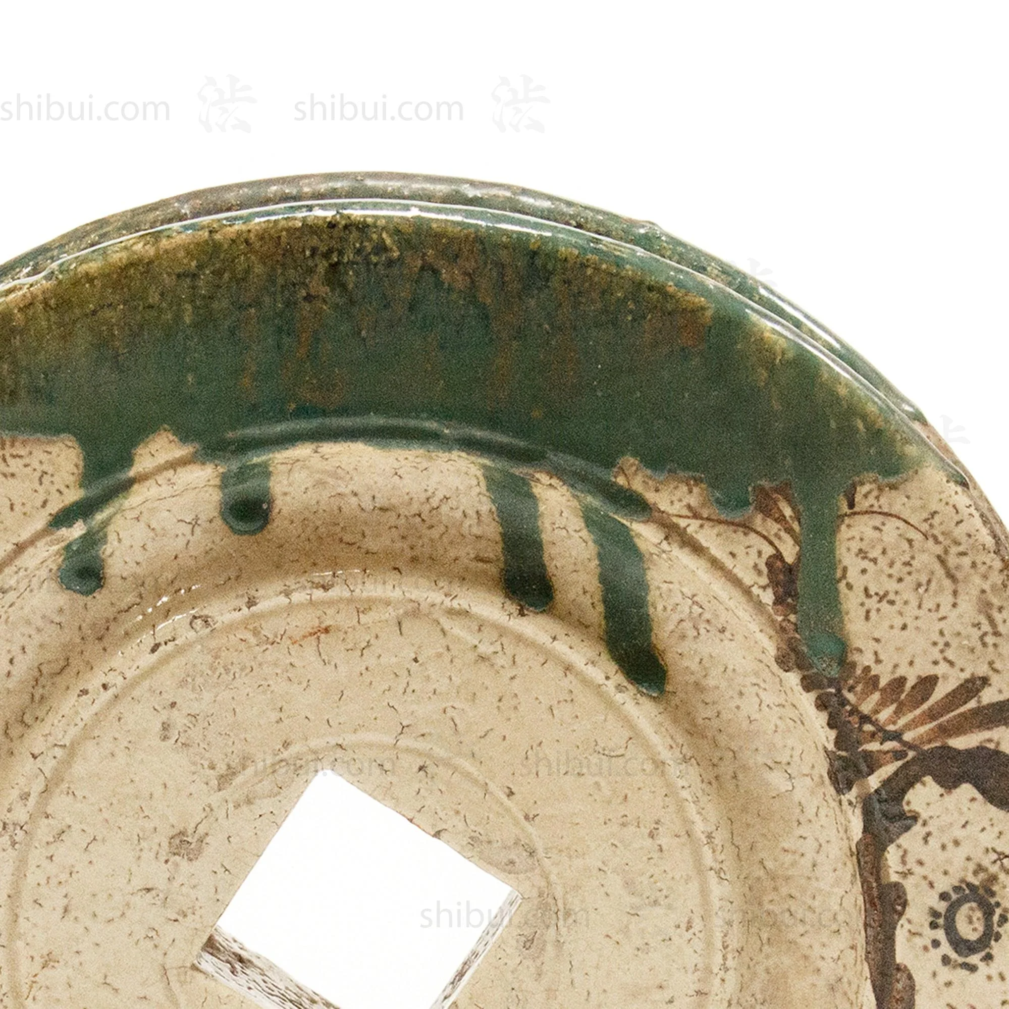 Large Oribe Ceramic Well Pulley - Image 4