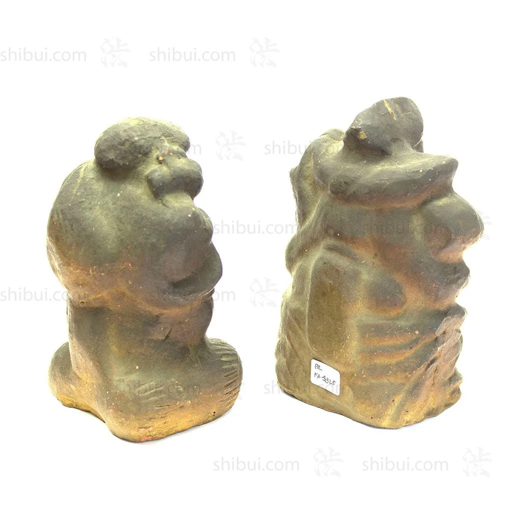 Pair of Clay Daikoku and Ebisu - Image 5