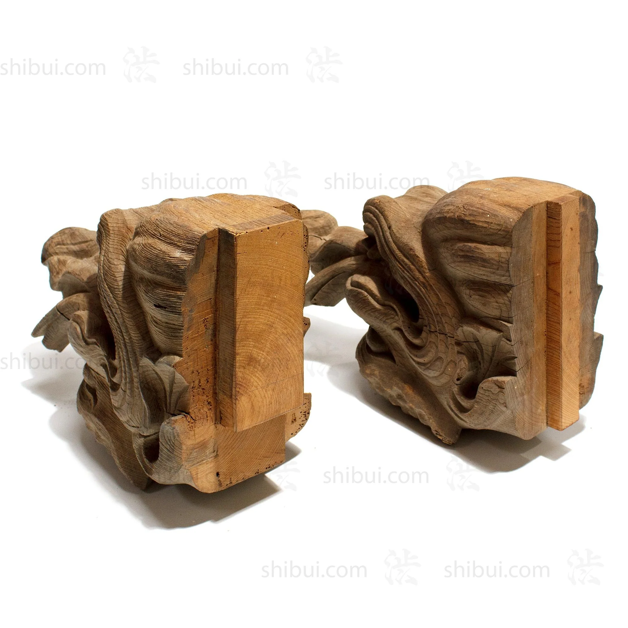 Pair of Hand Carved Baku Carvings - Image 3