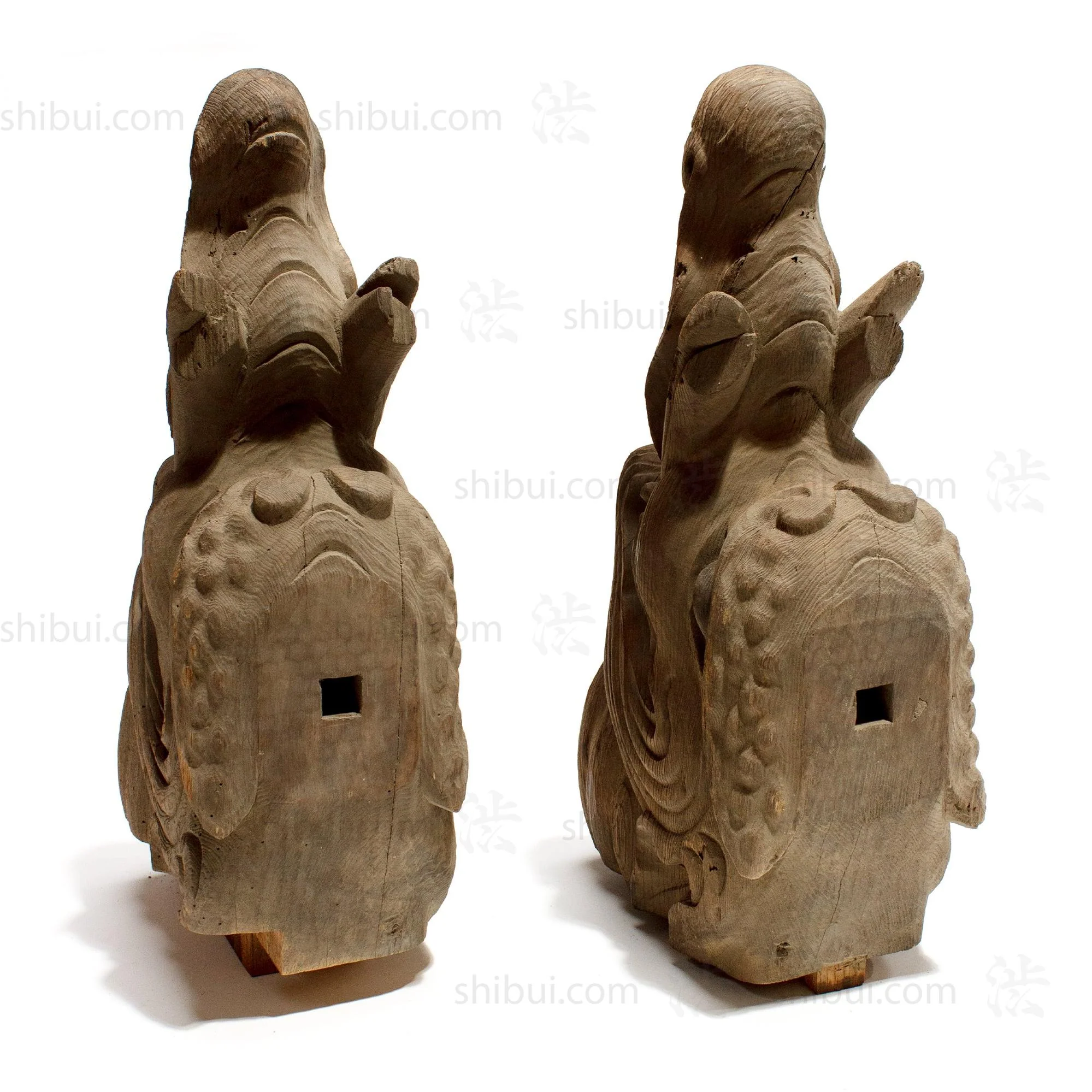 Pair of Hand Carved Baku Carvings - Image 9