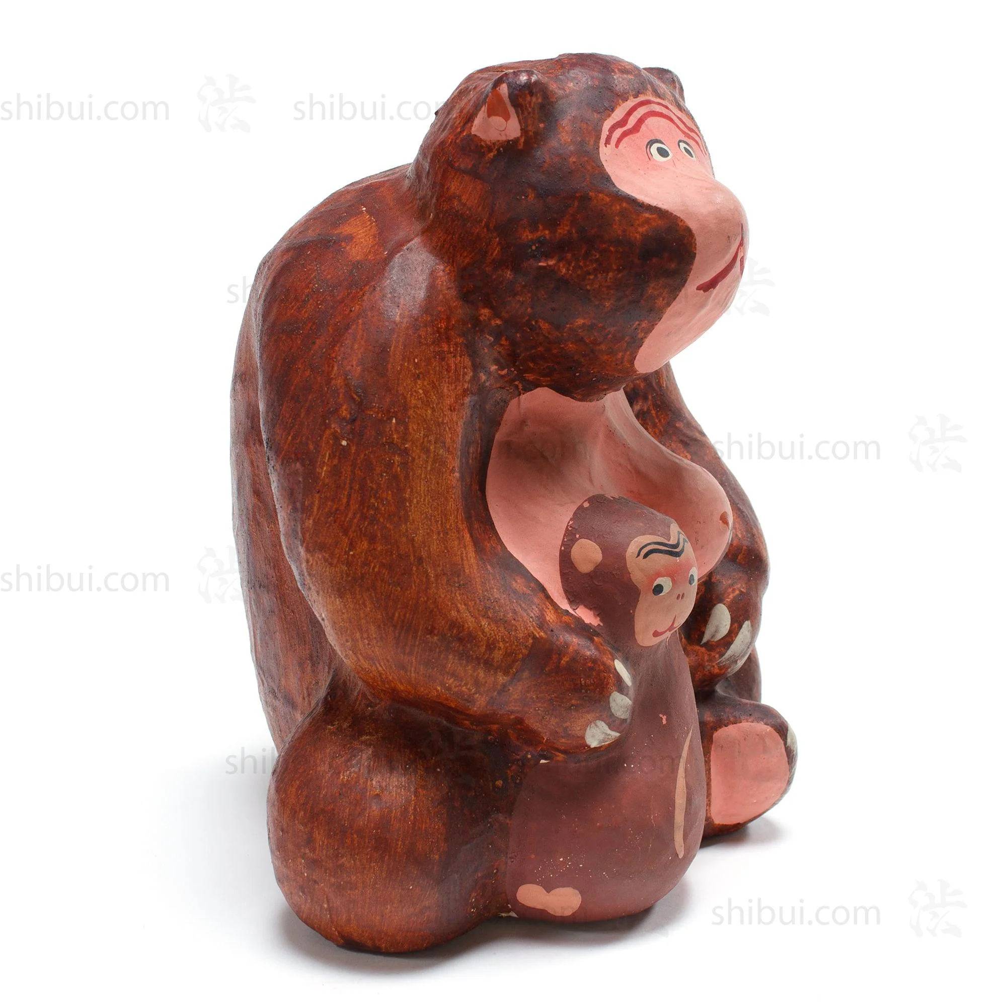 Paper Mache Mother Monkey Statue - Image 2