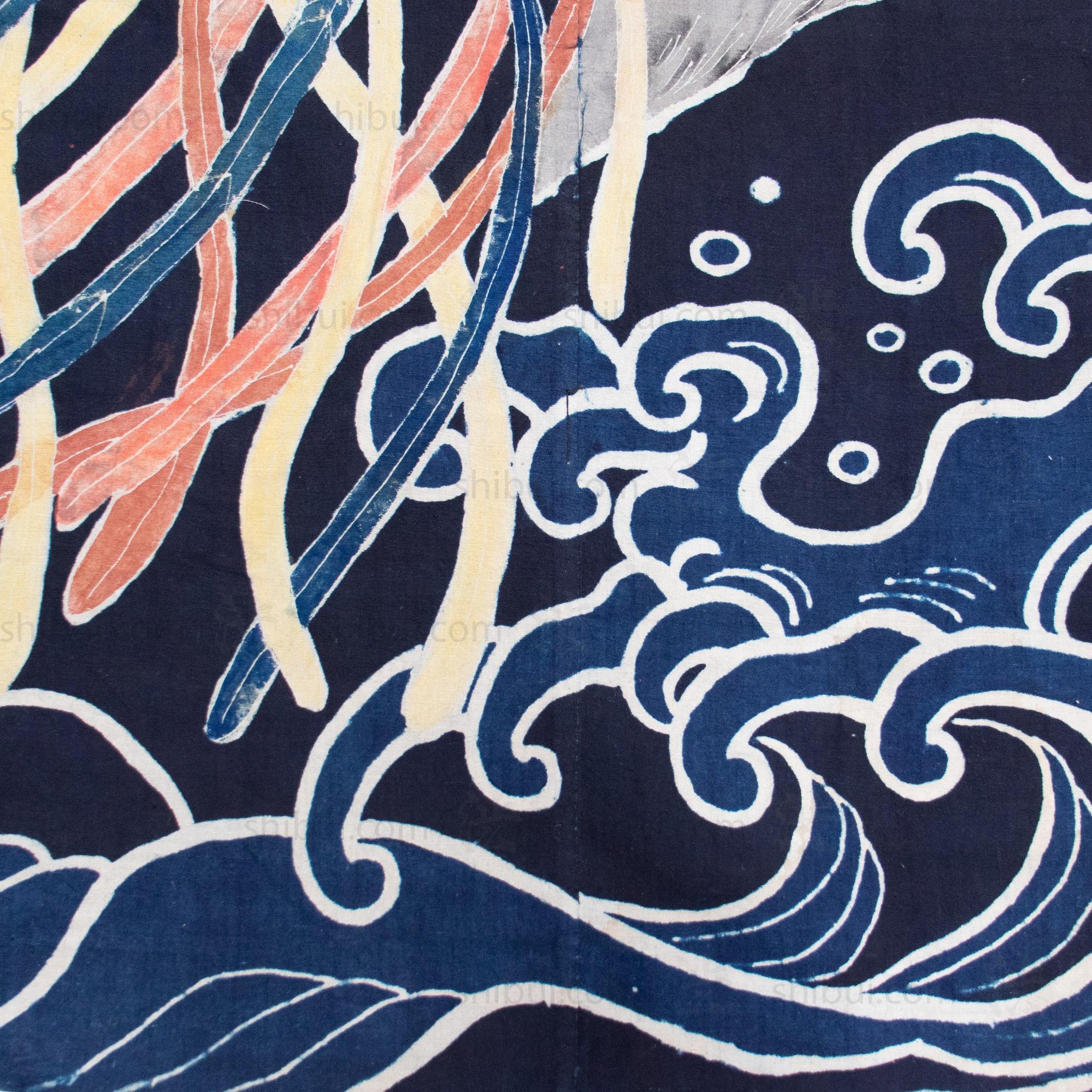 Phoenix Futonji Japanese Antique Indigo Tsutsugaki Futon Cover - Image 2