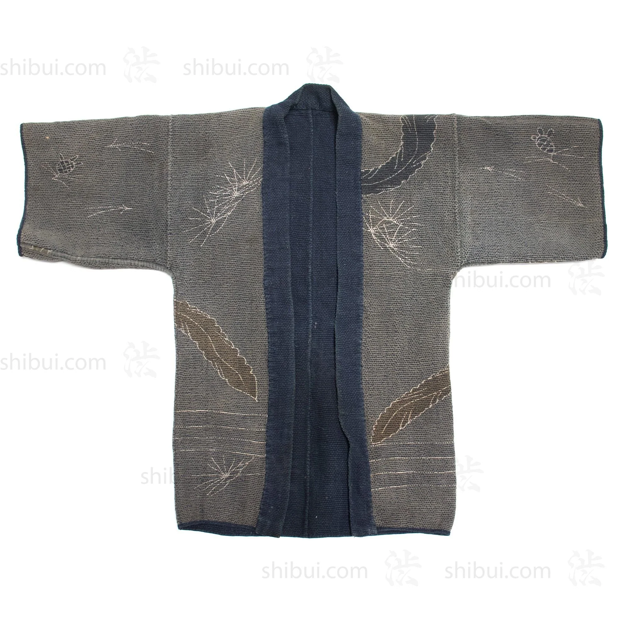 Hagoromo Shobo Hanten | Antique Japanese Reversible Sashiko Fireman's Coat - Image 3