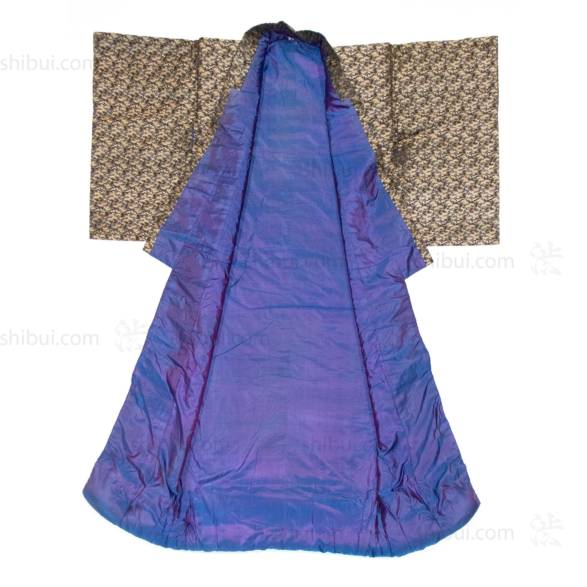 Brocade Pine & Crane Uchikake | Meiji Era - Image 2
