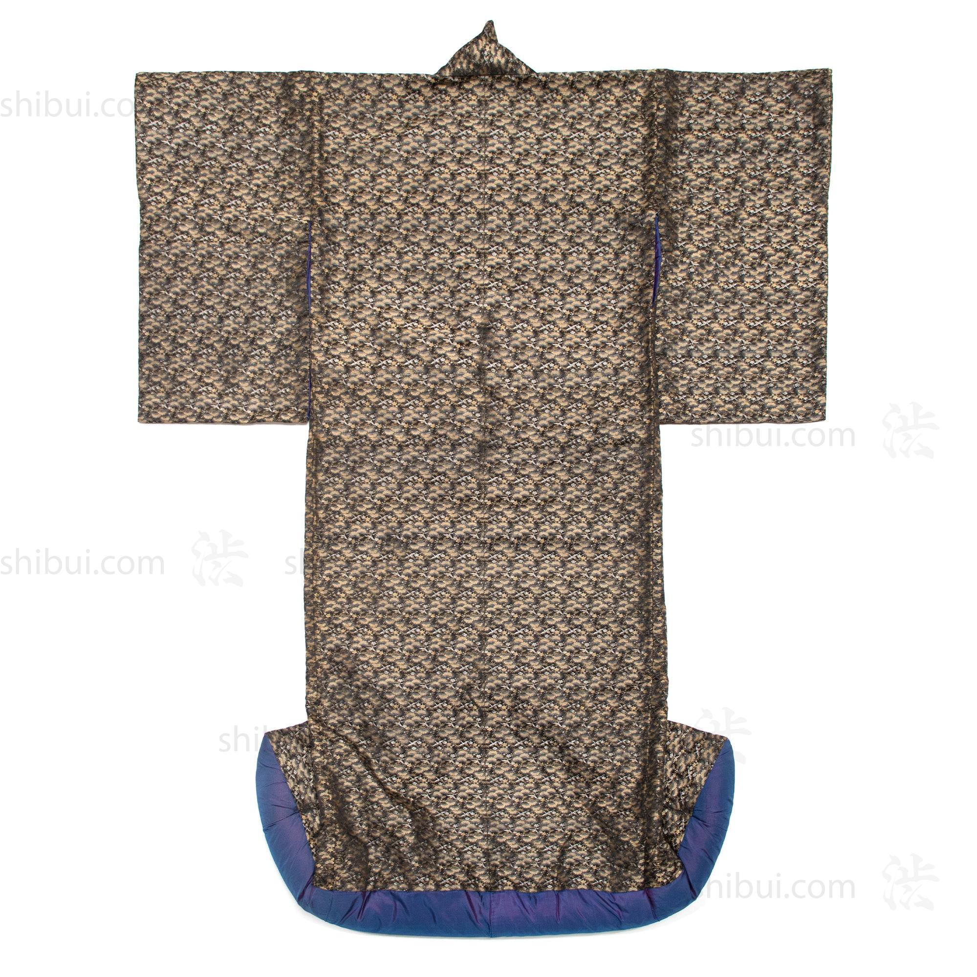 Brocade Pine & Crane Uchikake | Meiji Era - Image 7