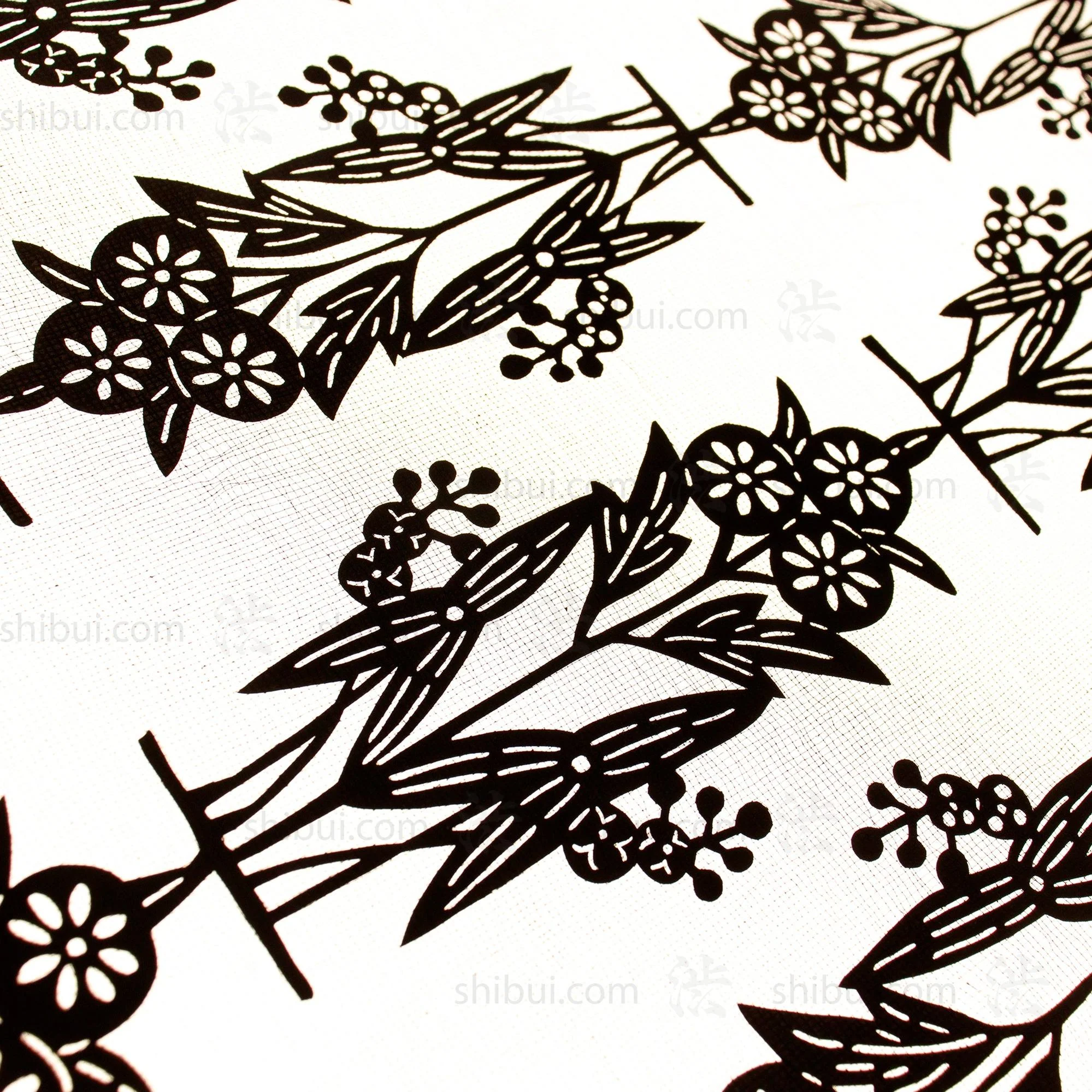 Plant Motif Katagami | Japanese Lacquered Paper Stencil - Image 3