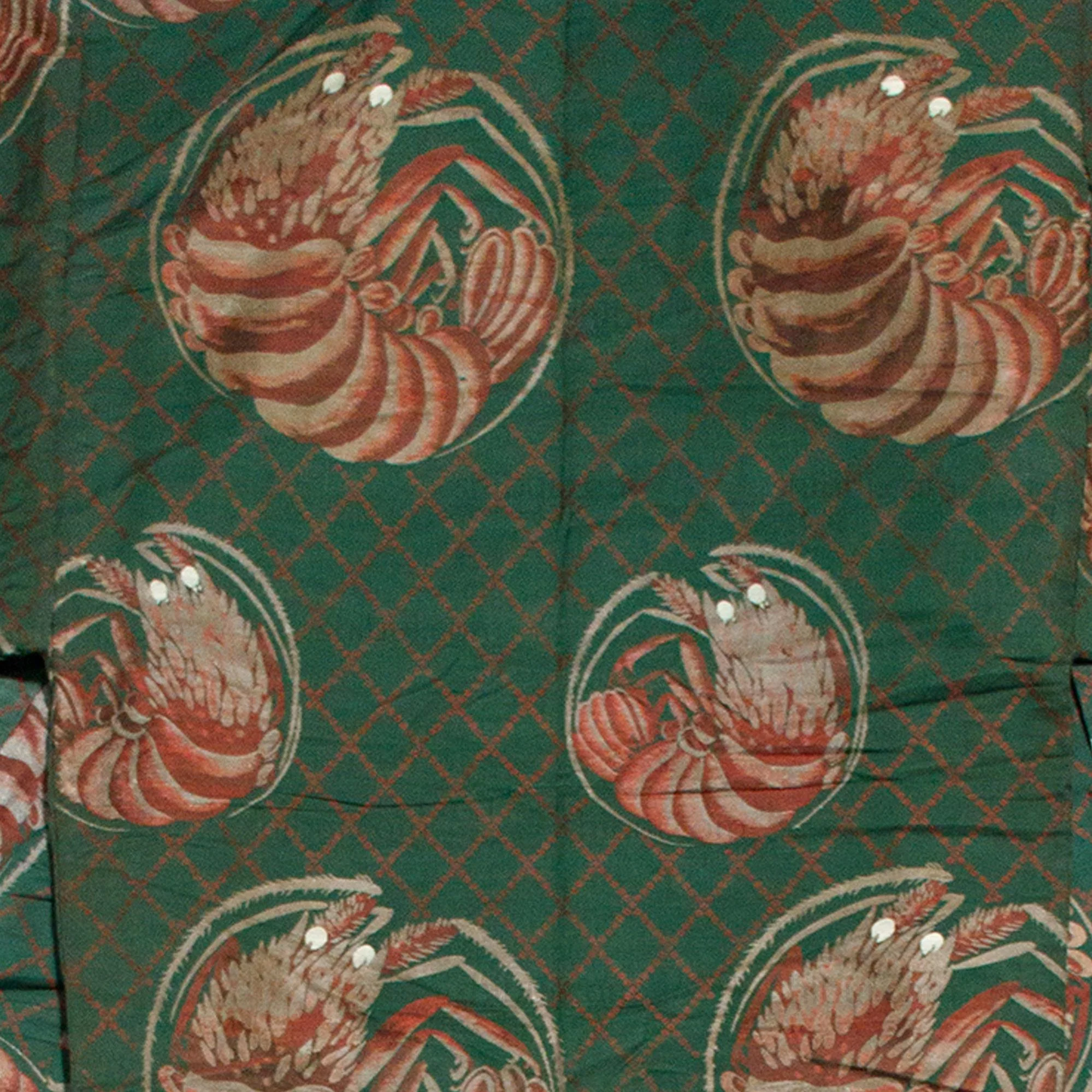 Lobster Uchikake | Japanese Antique Quilted Kimono - Image 5