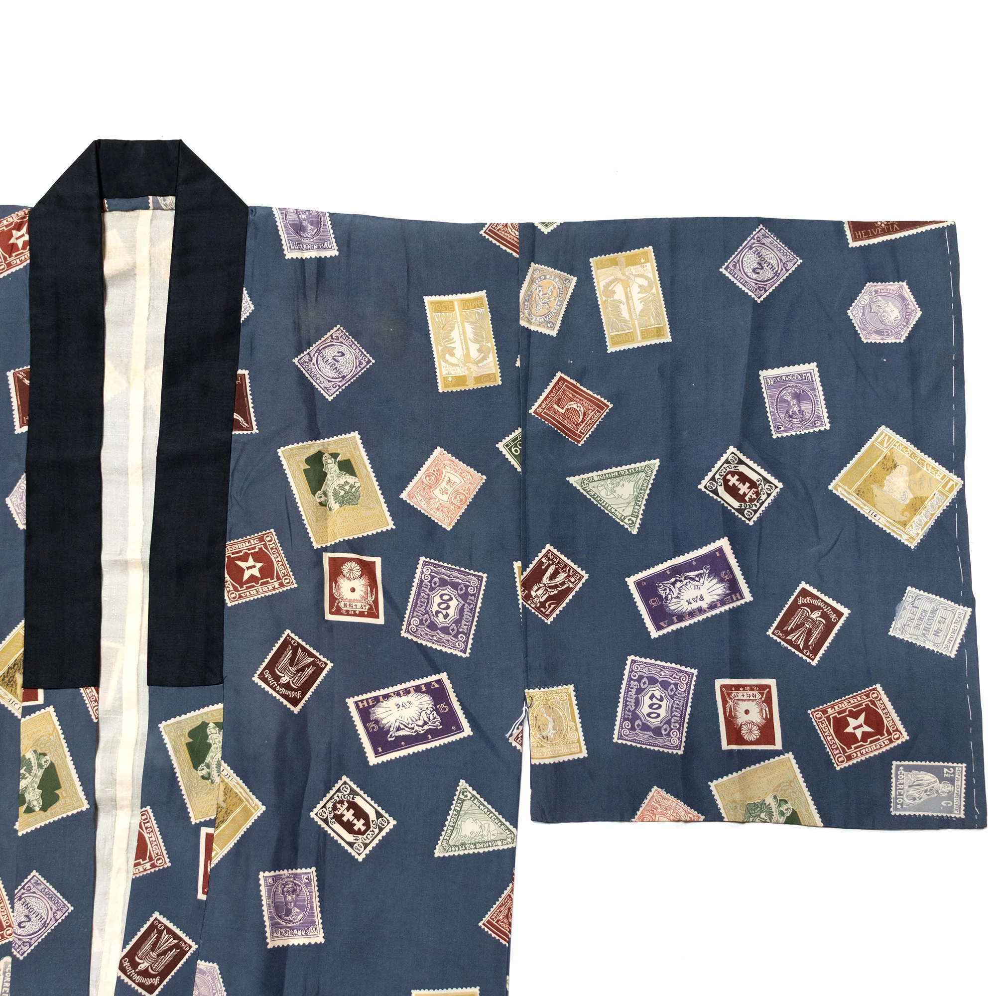 Rare Deco International Stamps Men's Juban Under Kimono - Image 2