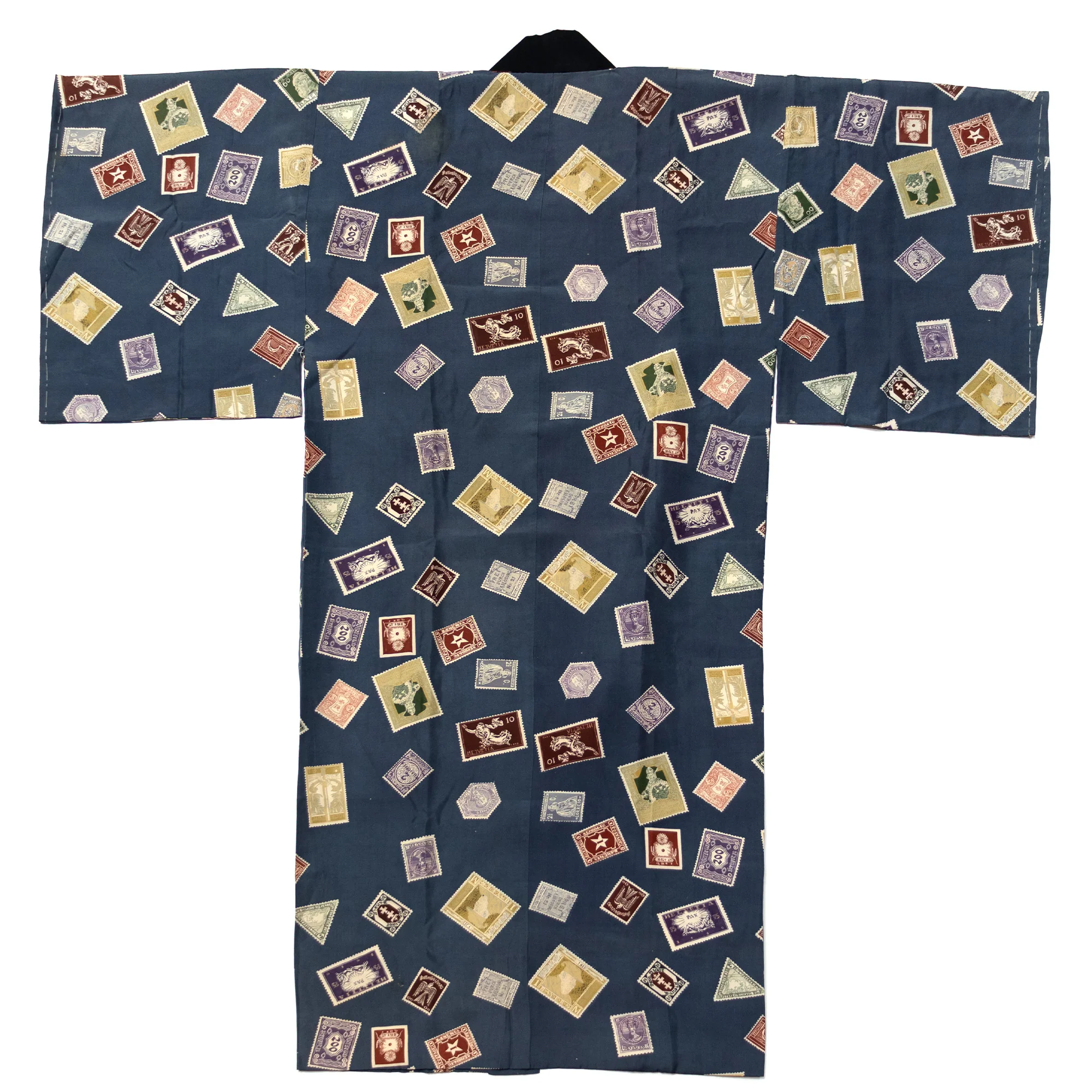 Rare Deco International Stamps Men's Juban Under Kimono - Image 5