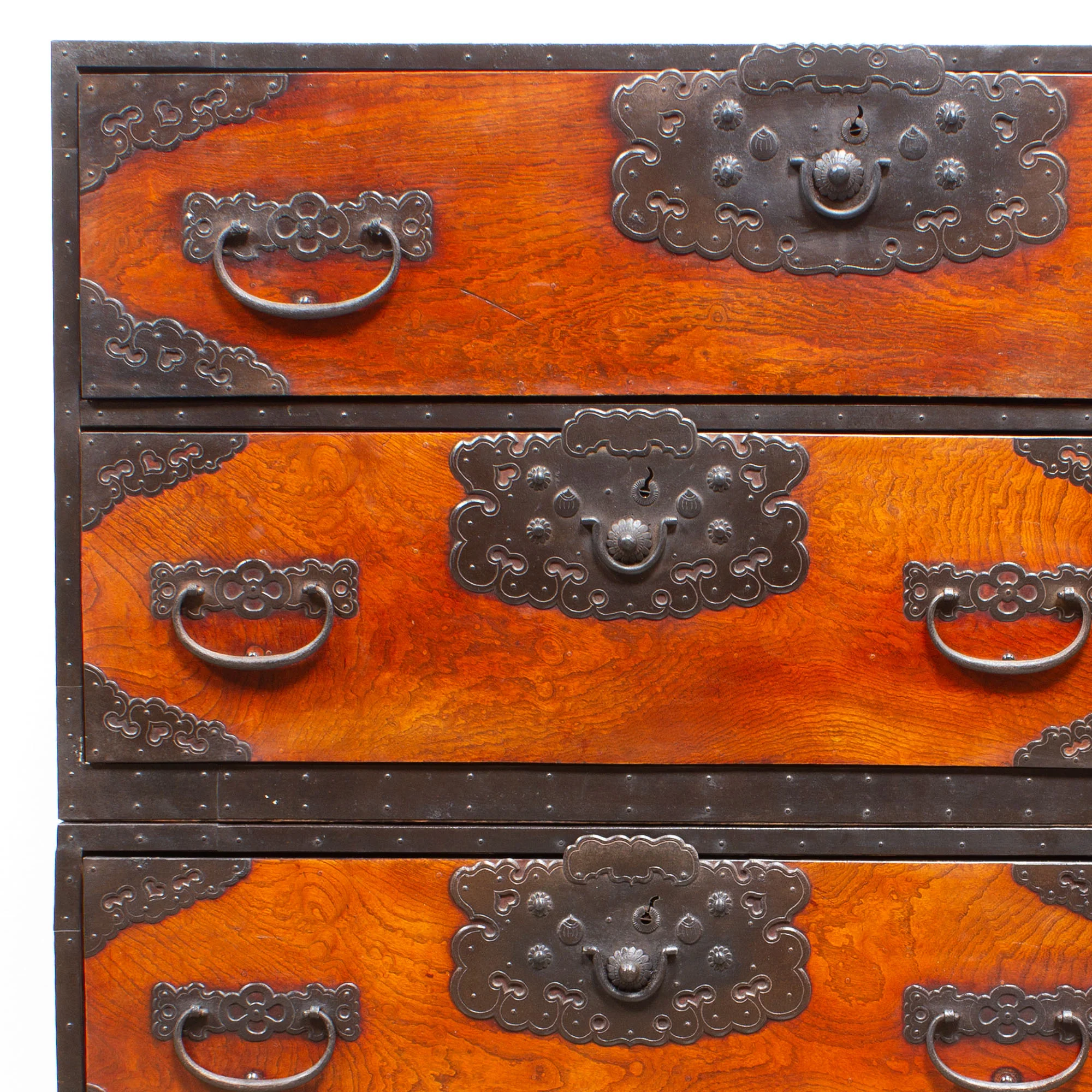 Rare Two Section Clothing Chest from Ogi, Sado Island- Japanese Antique Furniture - Image 3