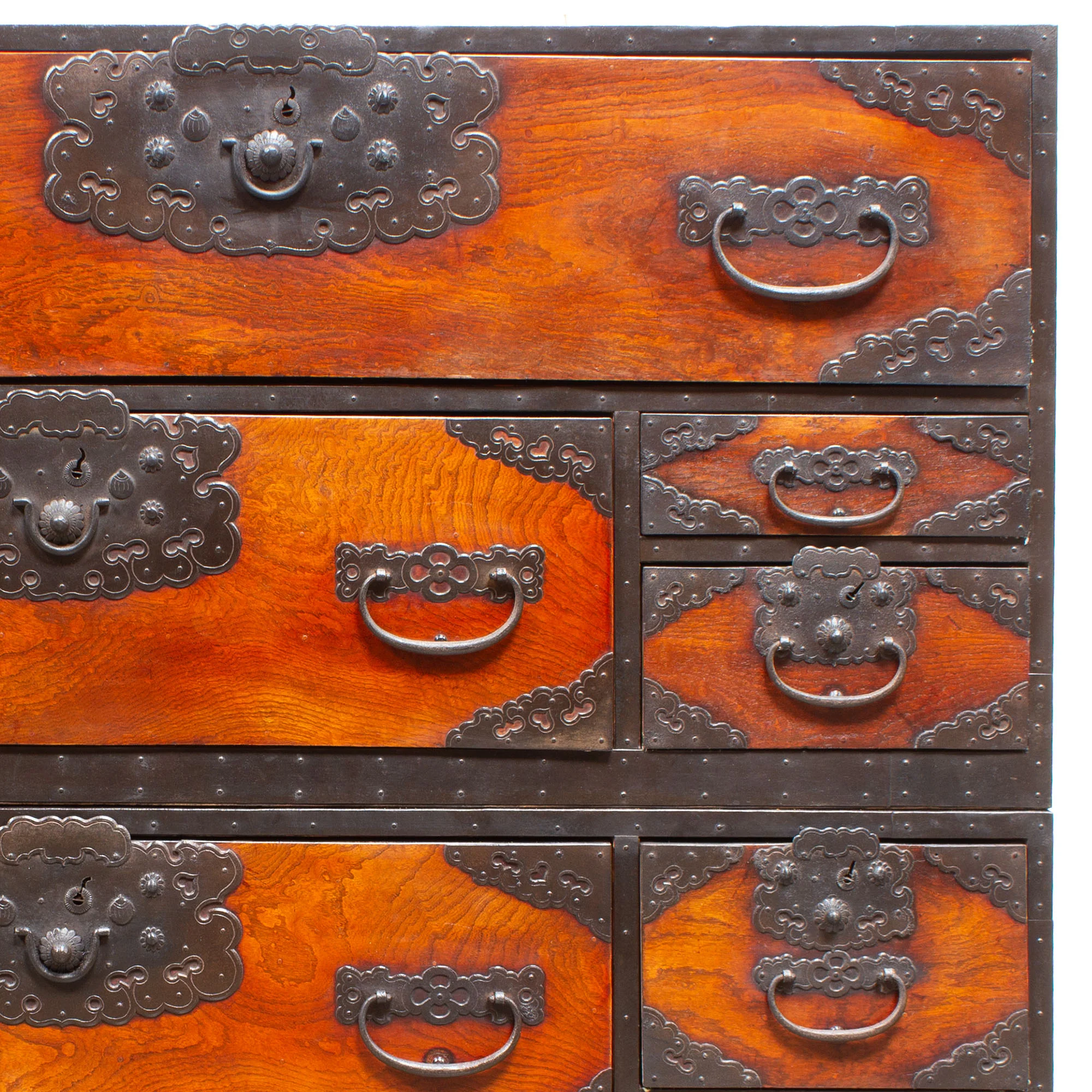 Rare Two Section Clothing Chest from Ogi, Sado Island- Japanese Antique Furniture - Image 4