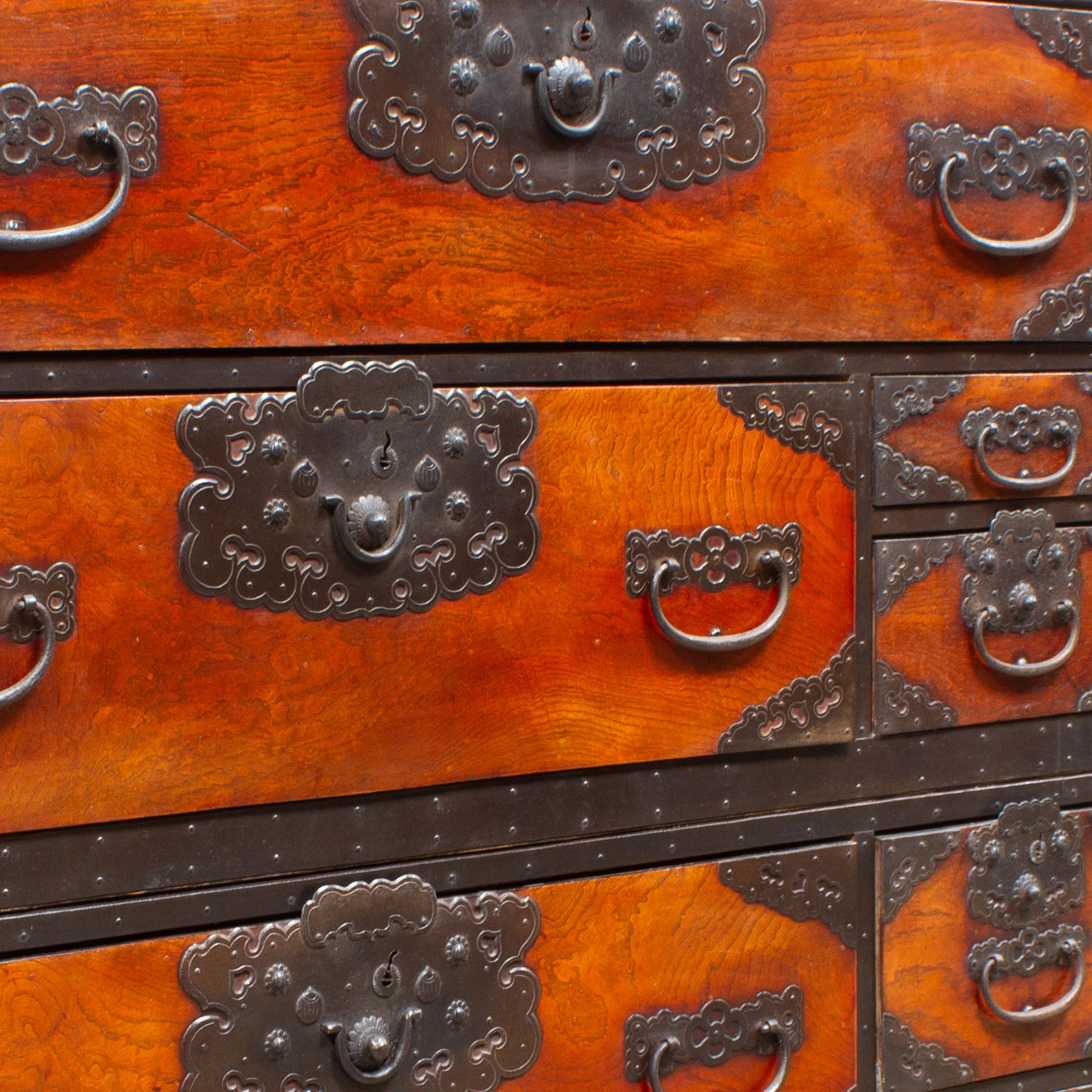 Rare Two Section Clothing Chest from Ogi, Sado Island- Japanese Antique Furniture - Image 7
