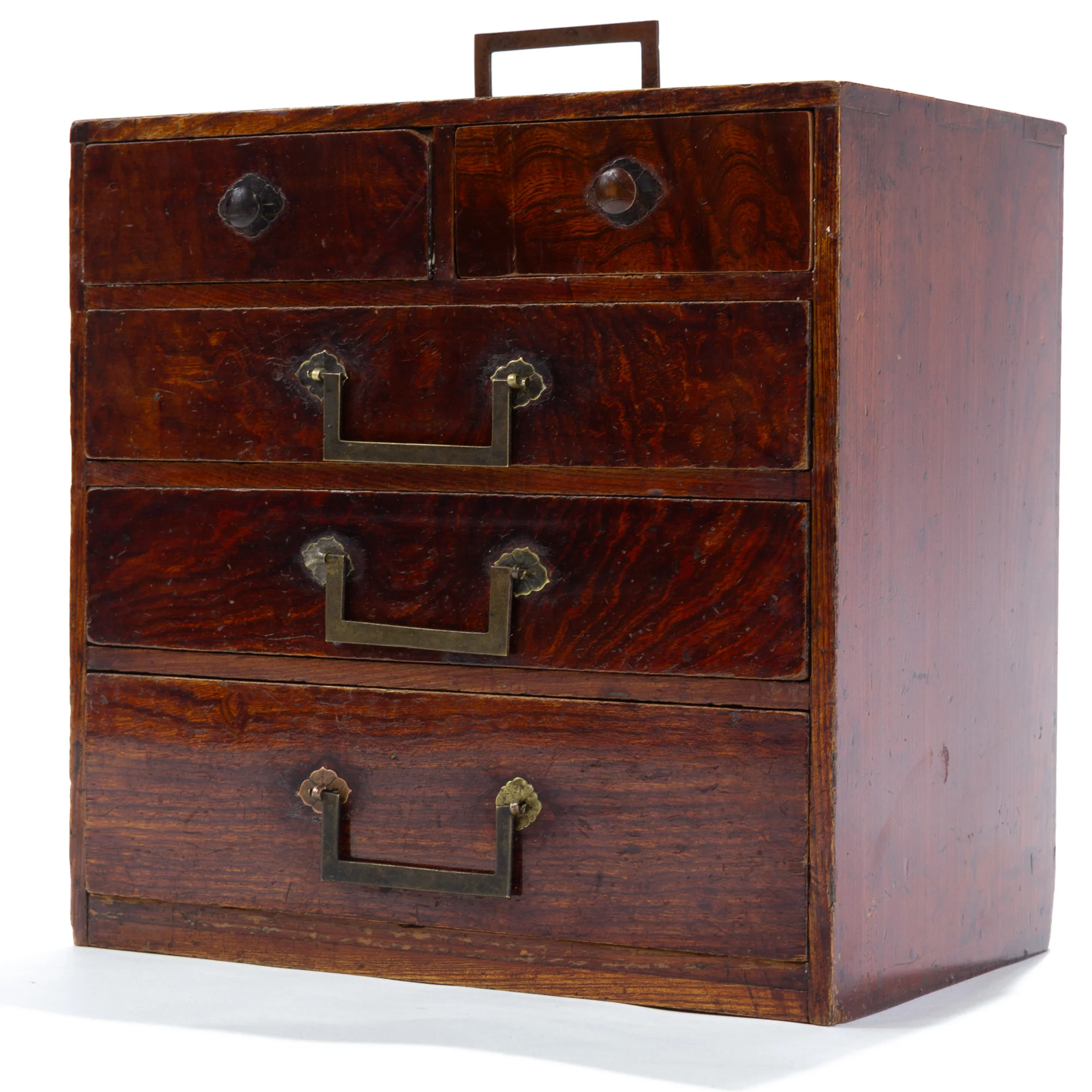Sakata Hari Bako Japanese Antique Sewing Box - Image 4
